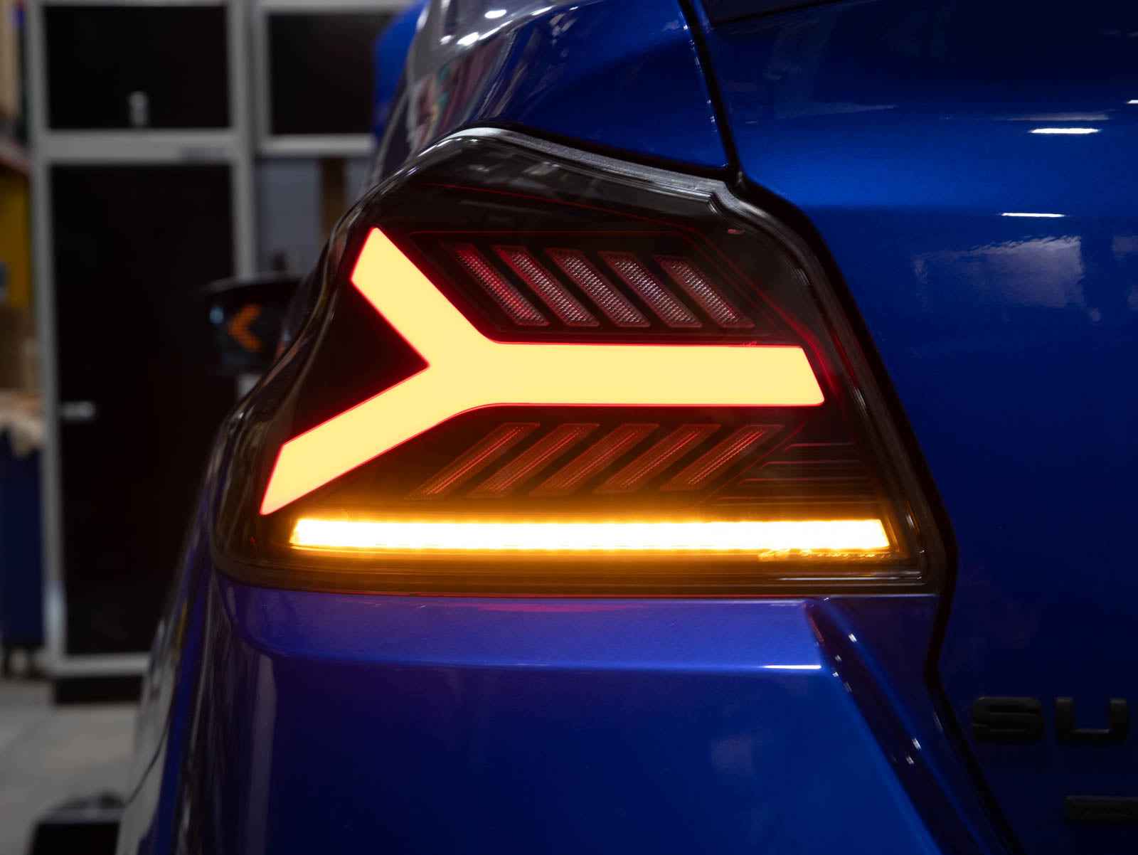 OLM Y-Spec LED Taillights (Smoke Lens  White Optic) - 2015-2021 WRX / STI
