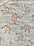 Ginkgo Leaf Maxi Wrap Dress in White + Copper