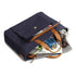 Voyager Canvas Leather Briefcase, Dark Blue