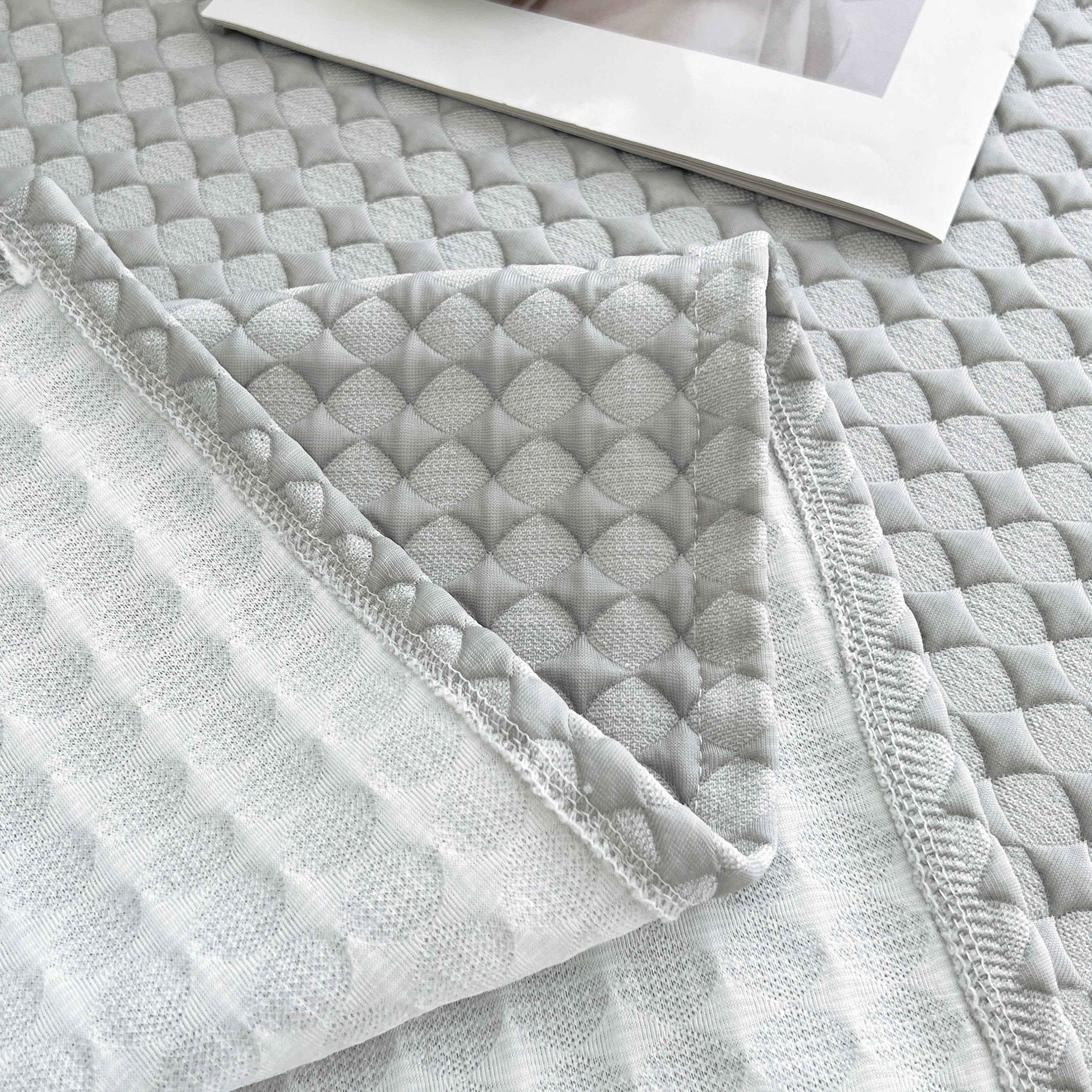 Cooling Textured Sofa Cover Washable Soft Couch Throw Blanket for Summer & Pets