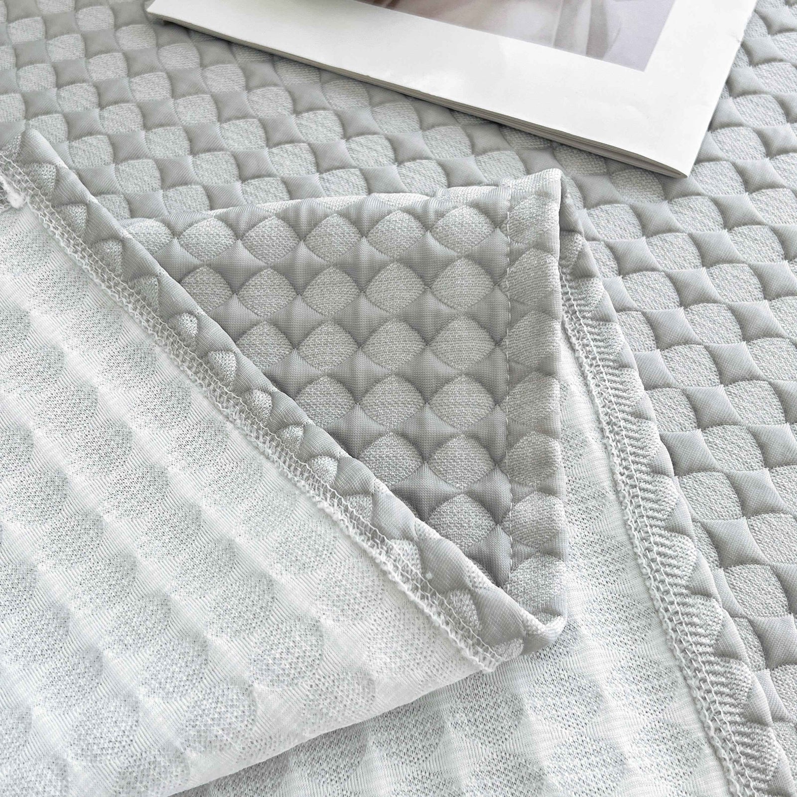 Cooling Textured Sofa Cover Washable Soft Couch Throw Blanket for Summer & Pets