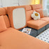Vedic Chant Jacquard Fleece Fabric Stretch Cushion Cover, Non-Slip Furniture Protector for Kids, Chaise Lounge Cushion Covers