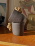 Handmade Stoneware Coffee Cup "Pumpernickel" with Gold Wing
