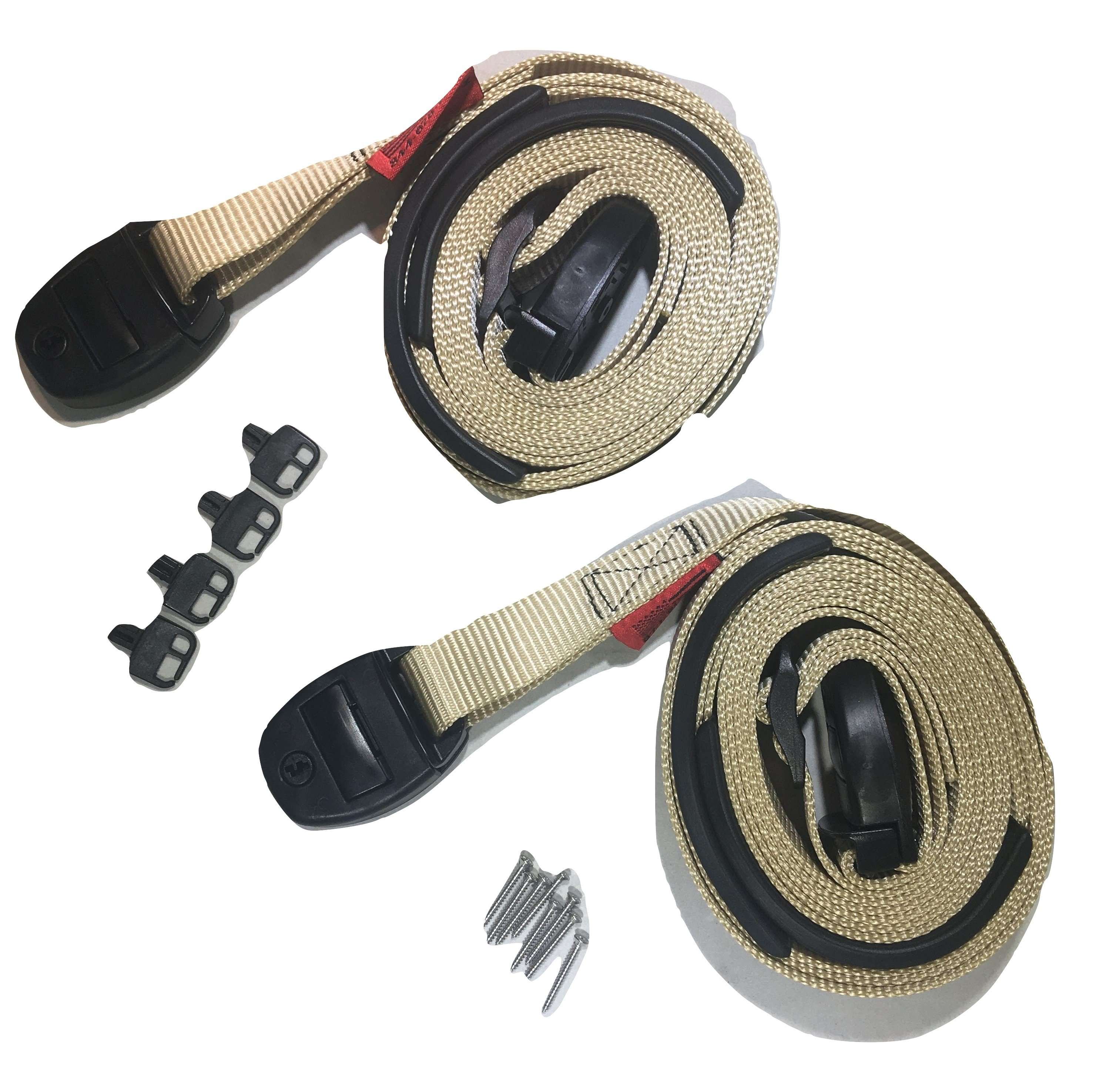 Tan Nexus Center Release Buckle Spa Hot Tub Cover Adjustable Wind Straps | SIZE OPTIONS