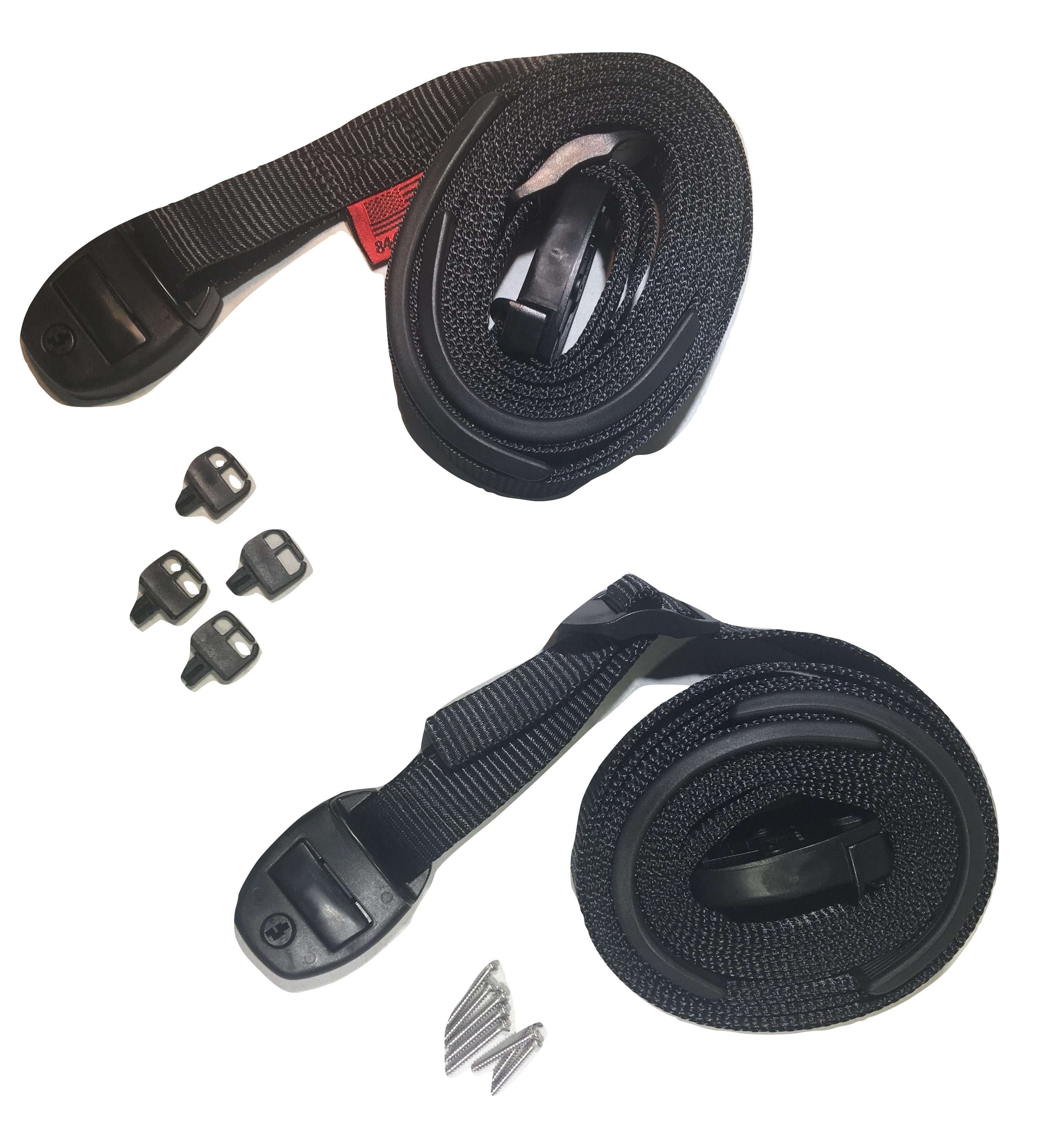 Black Nexus Center Release Buckle Spa Hot Tub Cover Adjustable Wind Straps | SIZE OPTIONS