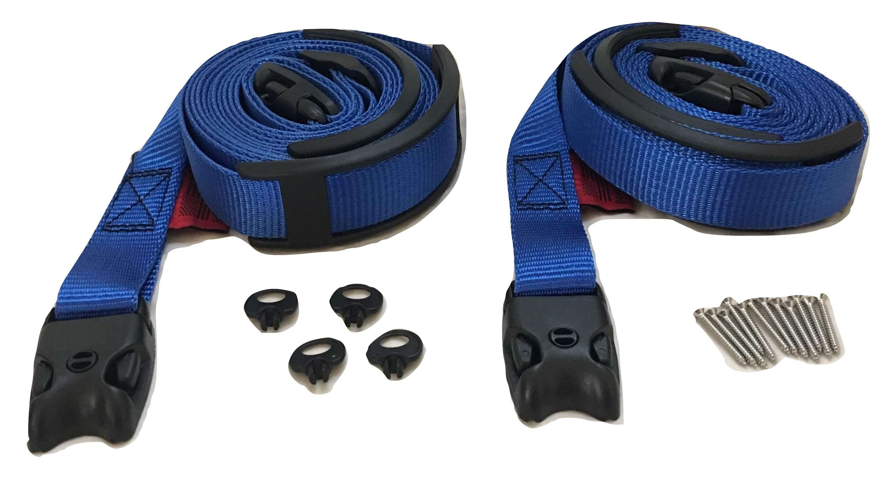 Blue ACW Buckle 2 pc Wind Strap Kit Hot Tub Secure Spa Hurricane Tie Down | SIZE OPTIONS
