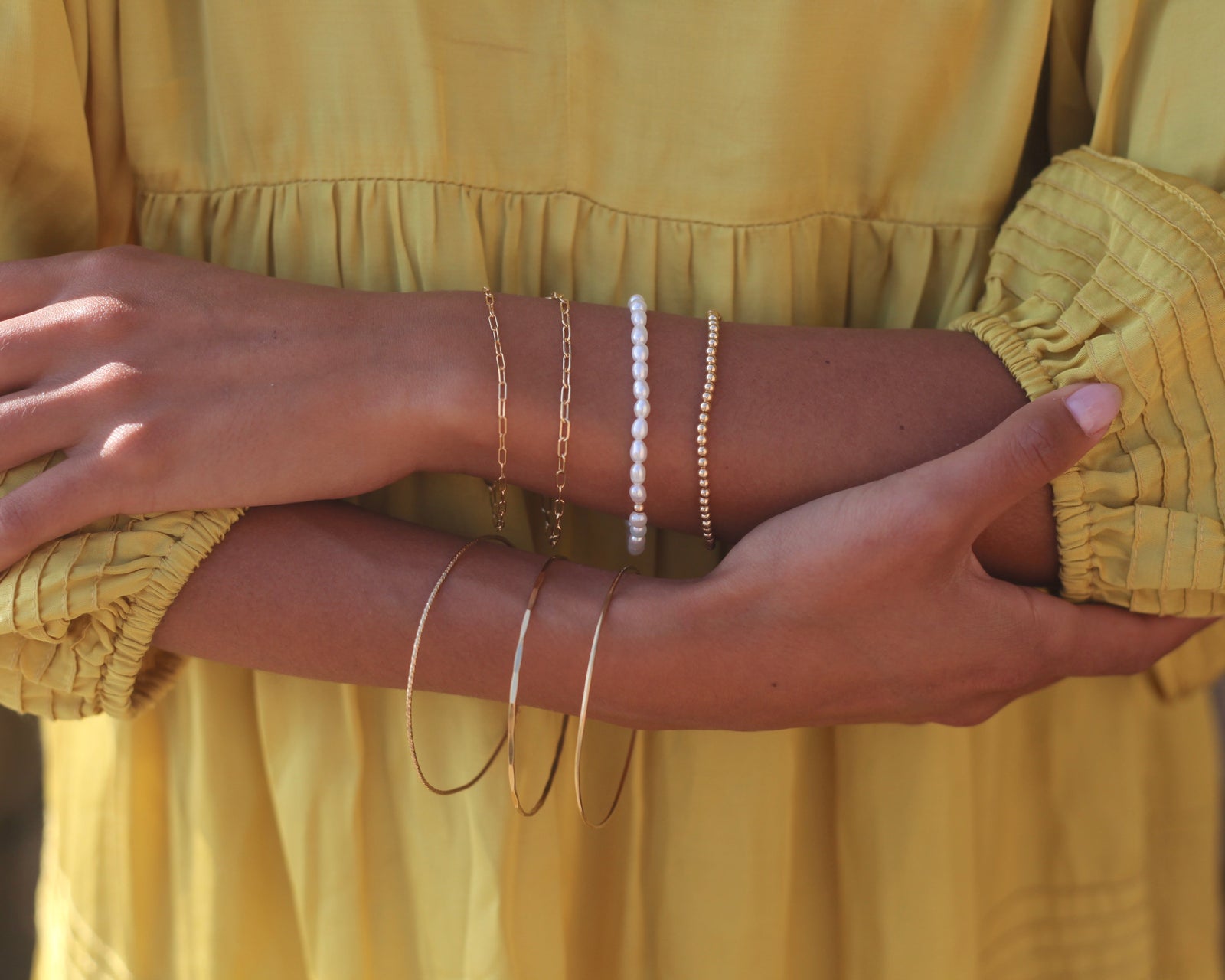 Gold Bead Bracelet