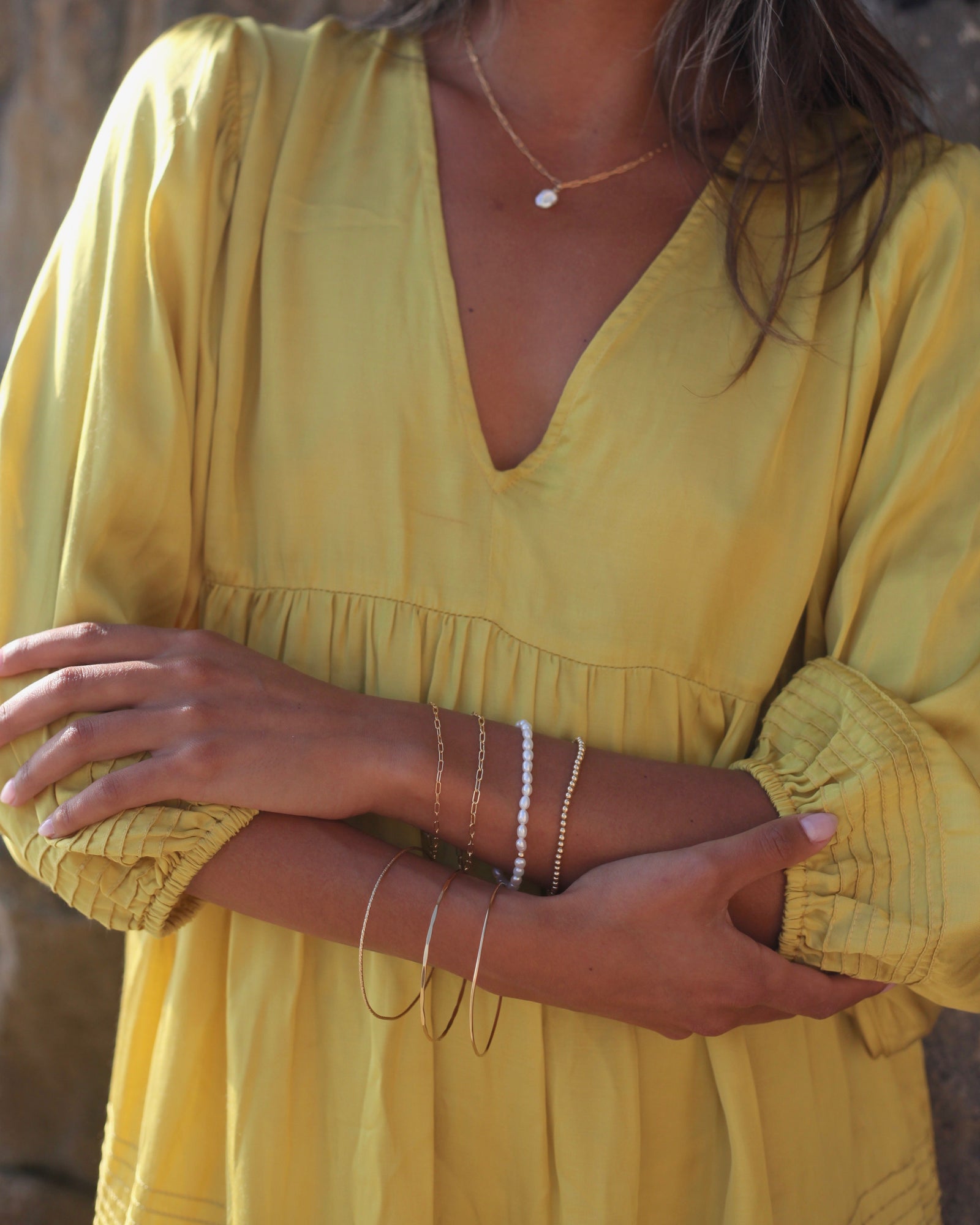 Faith Vintage Pearl Bracelet