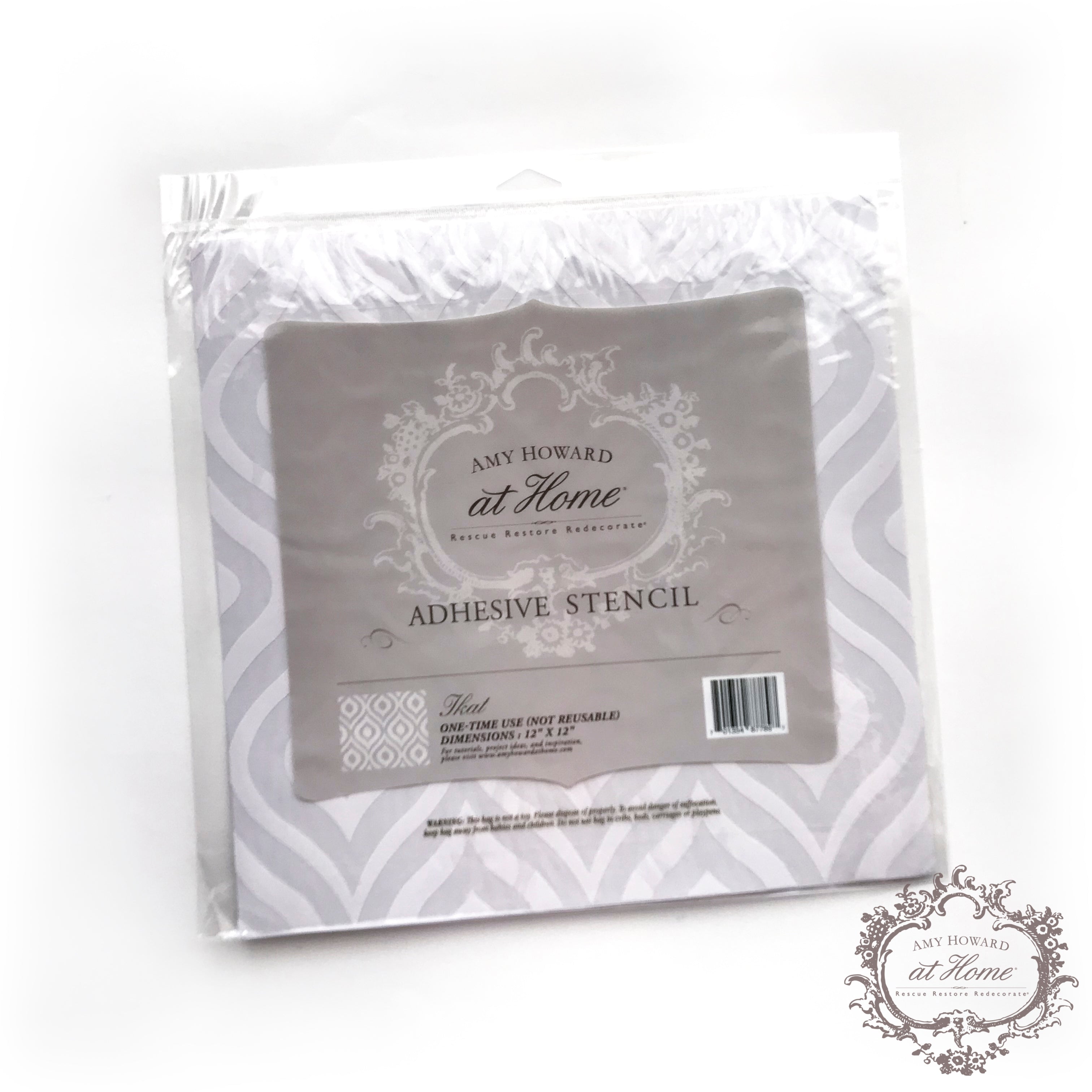 Ikat - Furniture Stencil 12x12 one time use