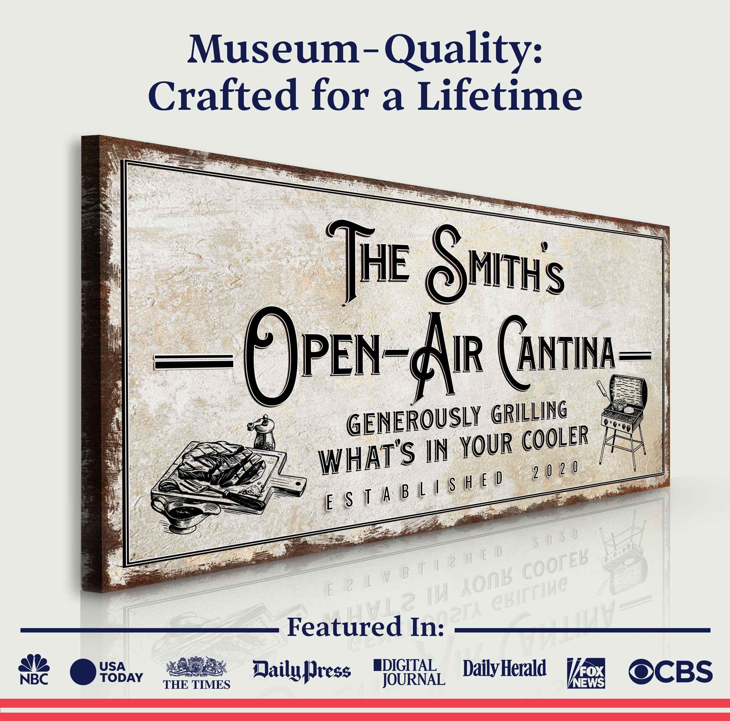 Family Open Air Cantina Sign