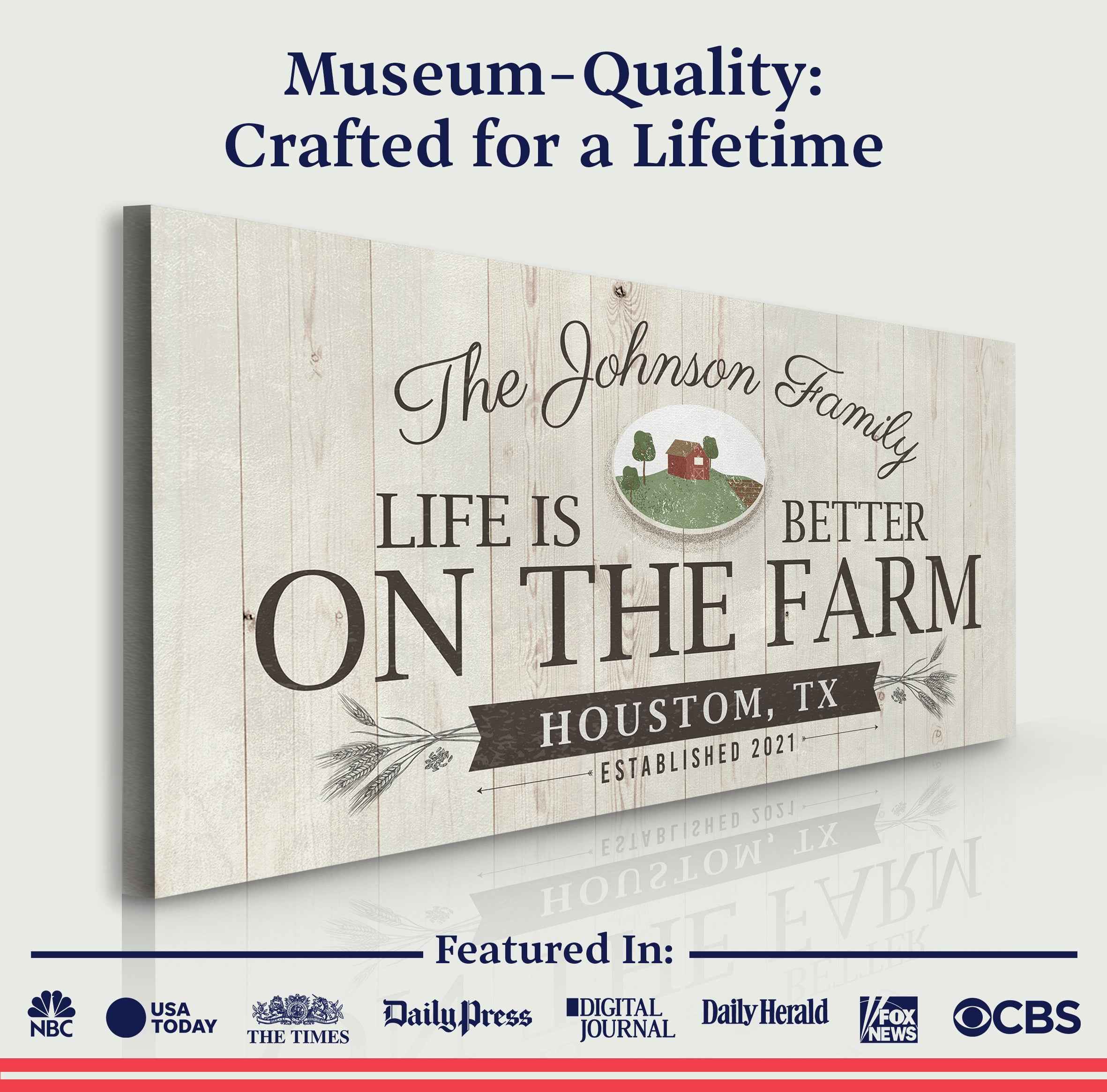 Life Is Better On The Farm Sign