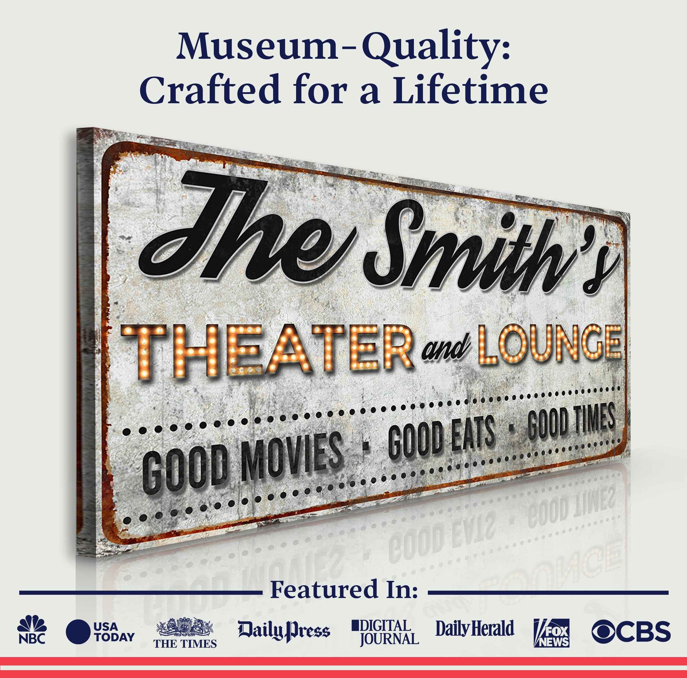 Family Theater and Lounge IV Sign