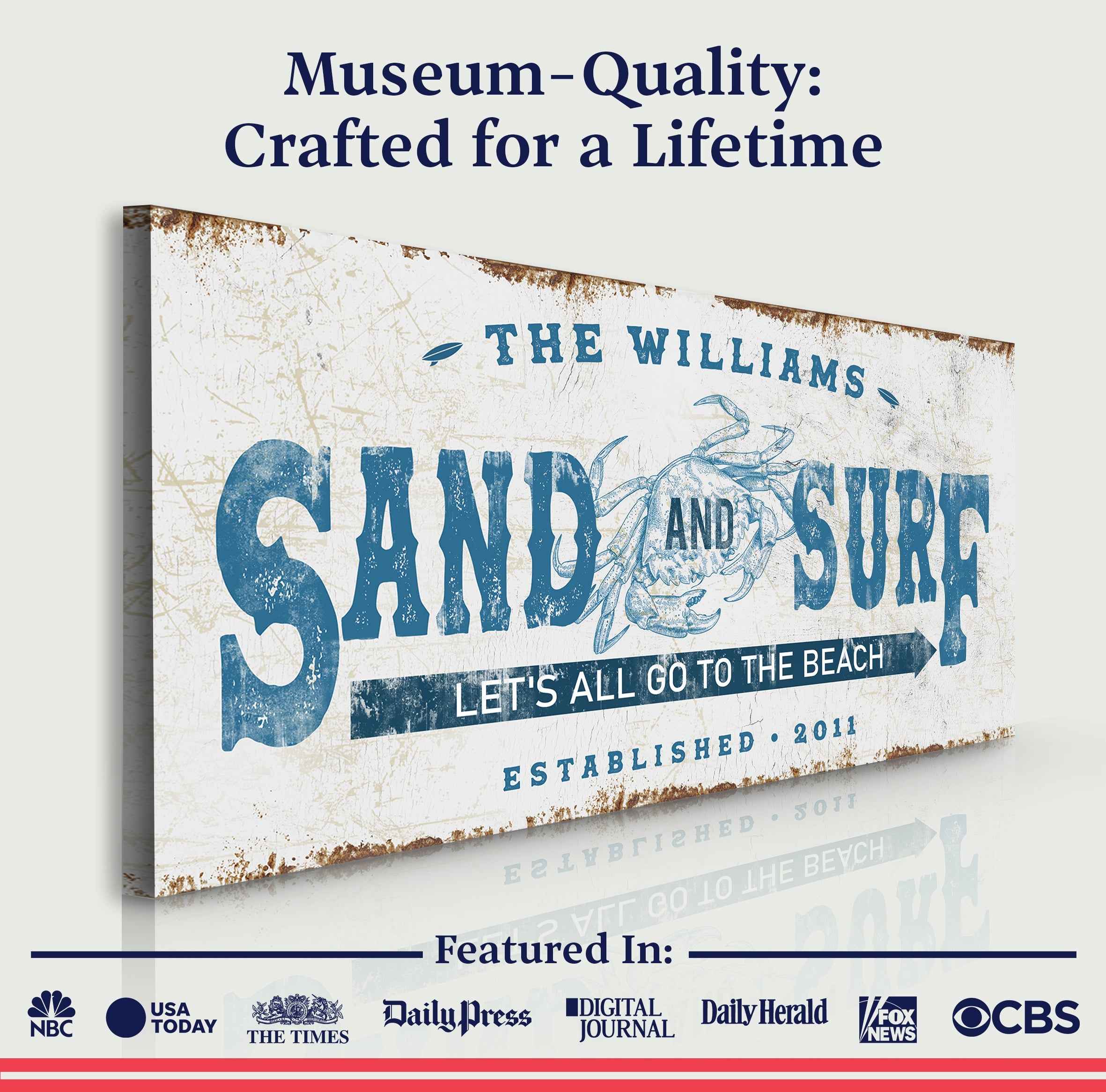 Sand And Surf Sign