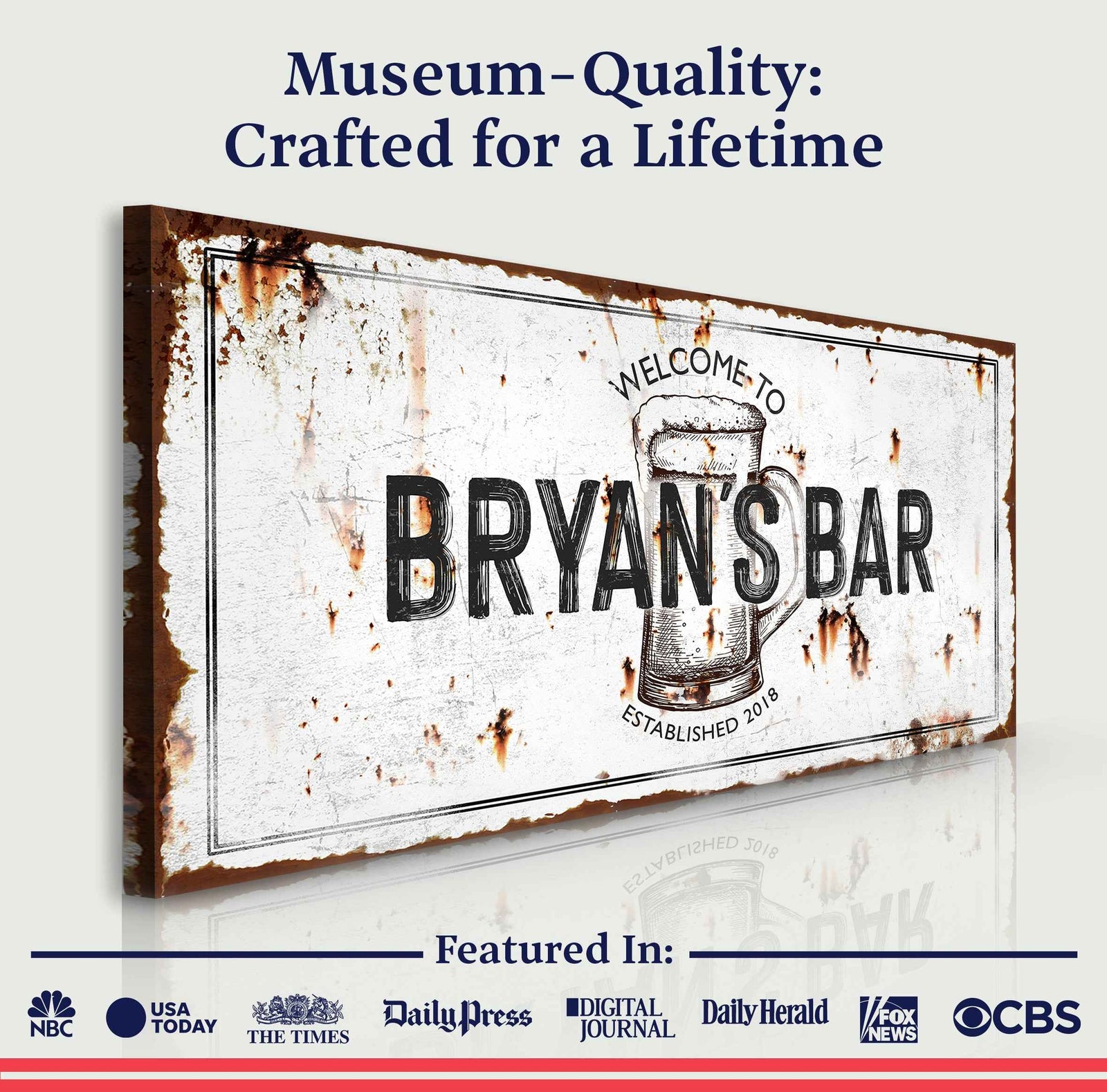 Beer Barrel Bar Sign II