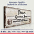 Personalized Rustic Garage Sign for Home Bar: Enhance Your Man Cave Wall Decor with Personalized Basement Bar Sign