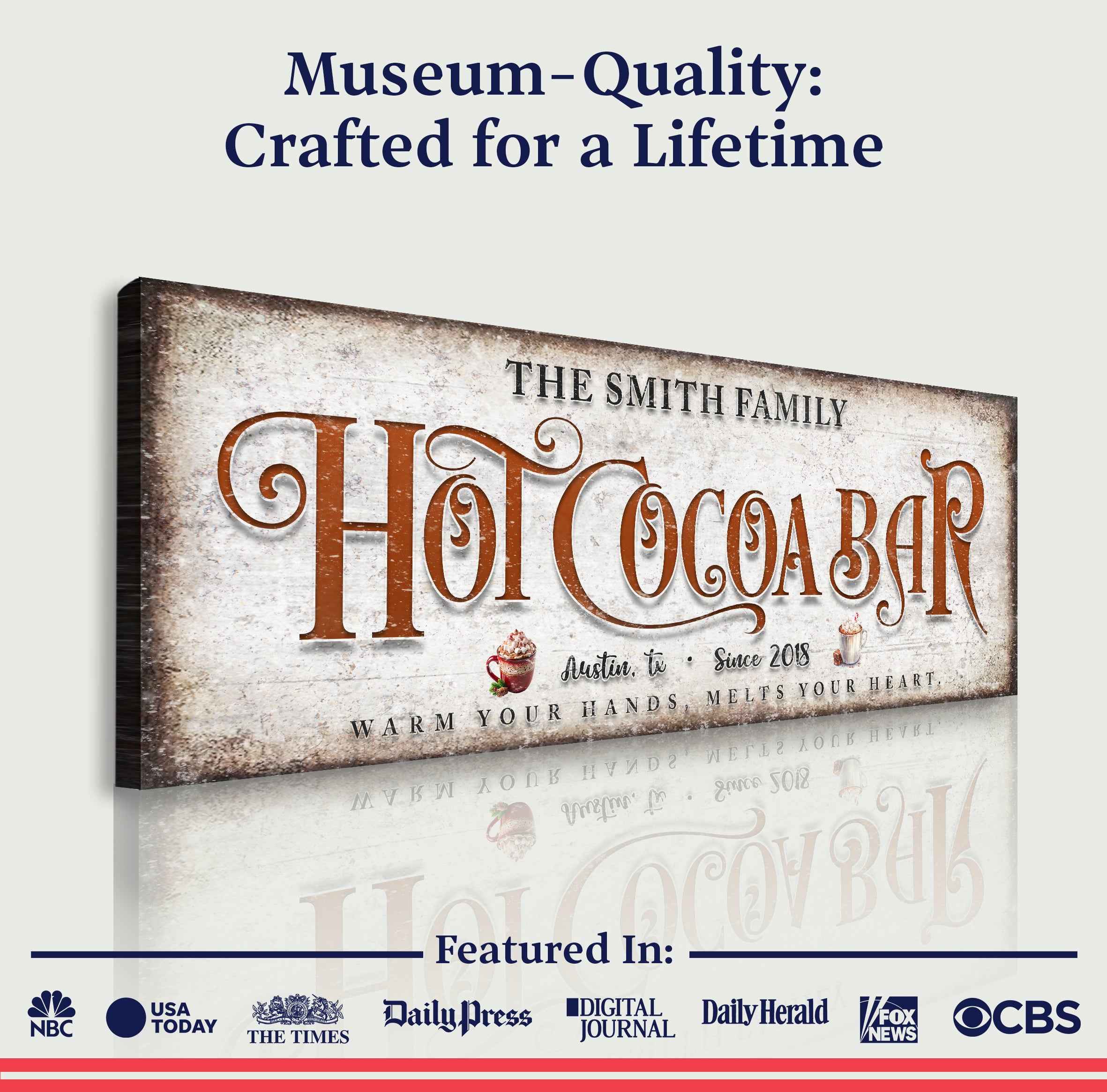 Hot Chocolate Christmas Bar Sign II