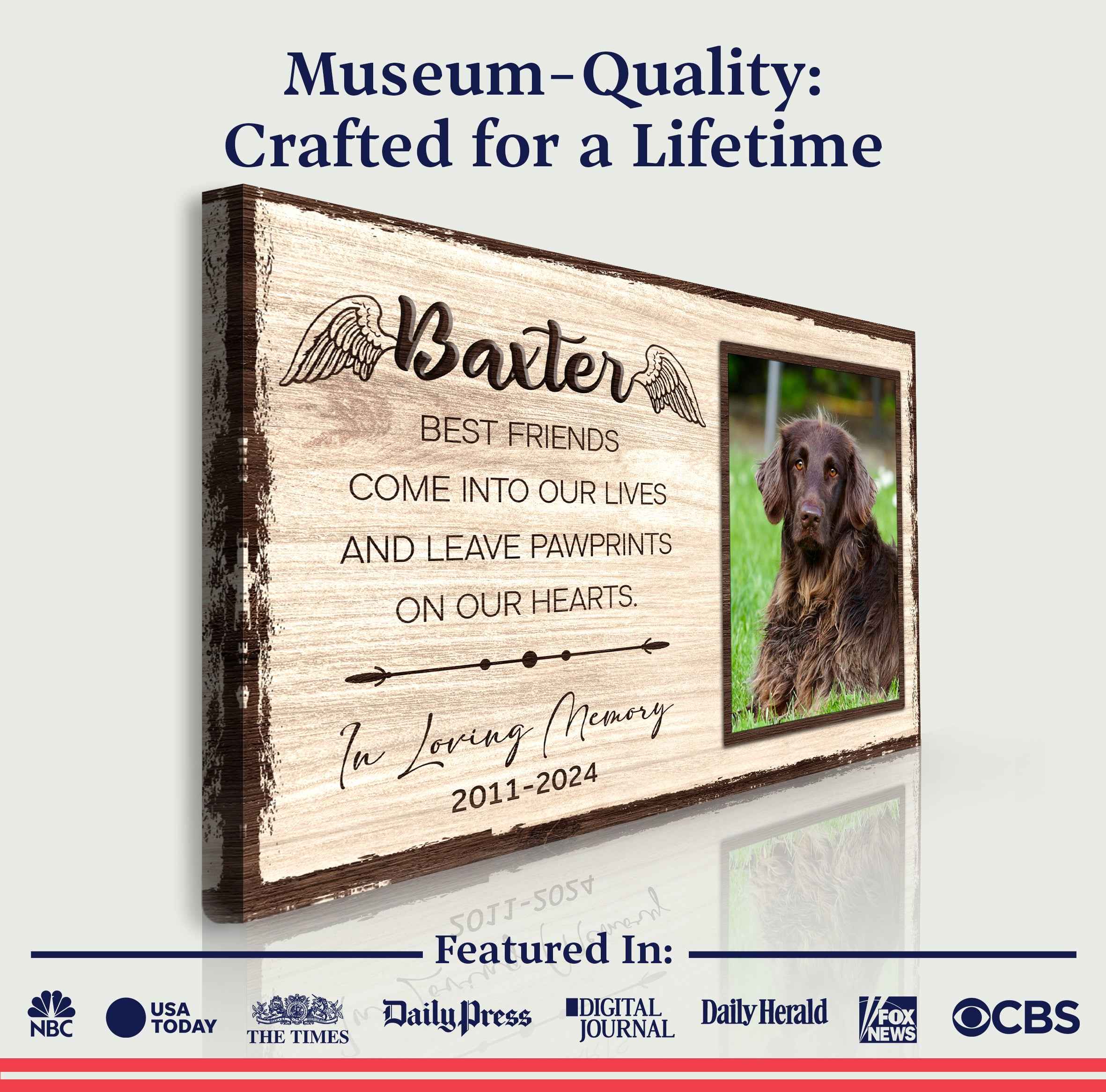 Pet Memorial Sign Best Friend In Paw Prints