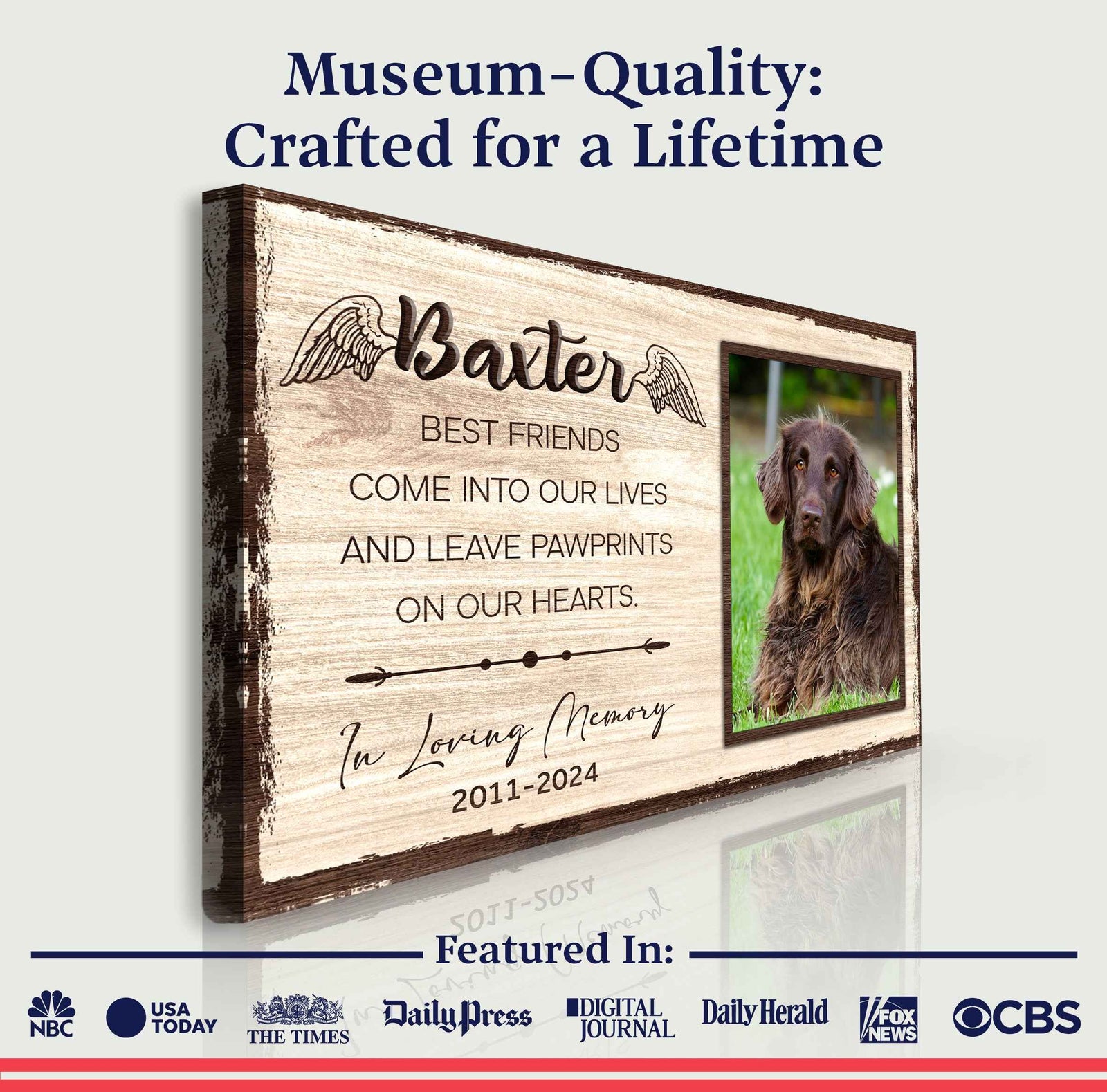 Pet Memorial Sign Best Friend In Paw Prints