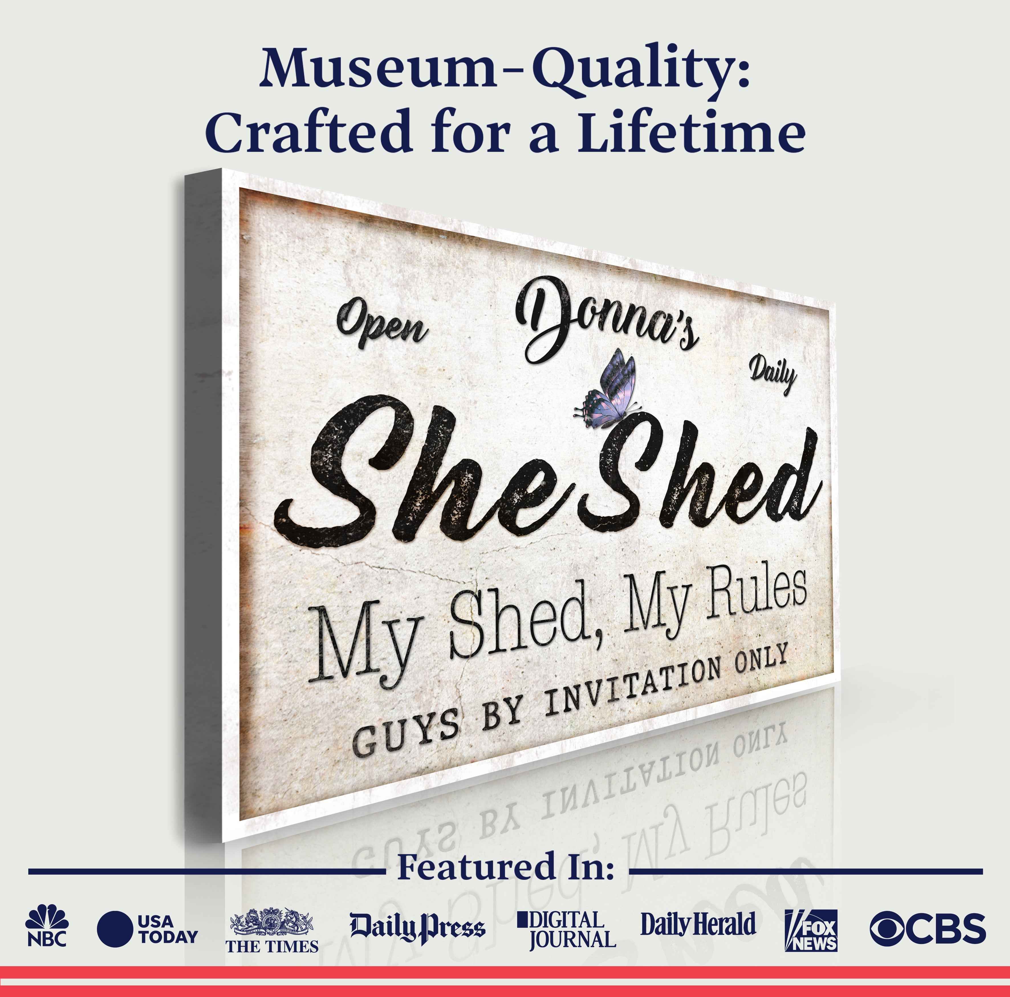 Personalized She Shed Sign XIX