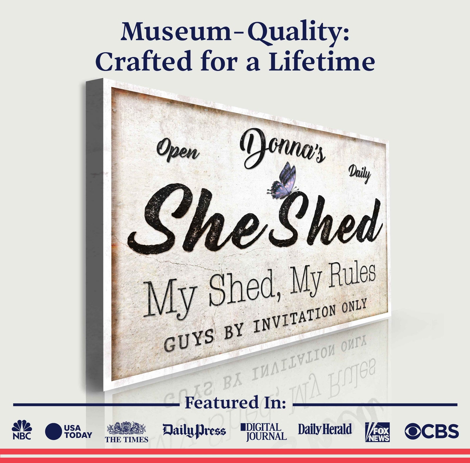 Personalized She Shed Sign XIX