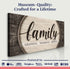 Grateful Thankful Blessed Family Sign