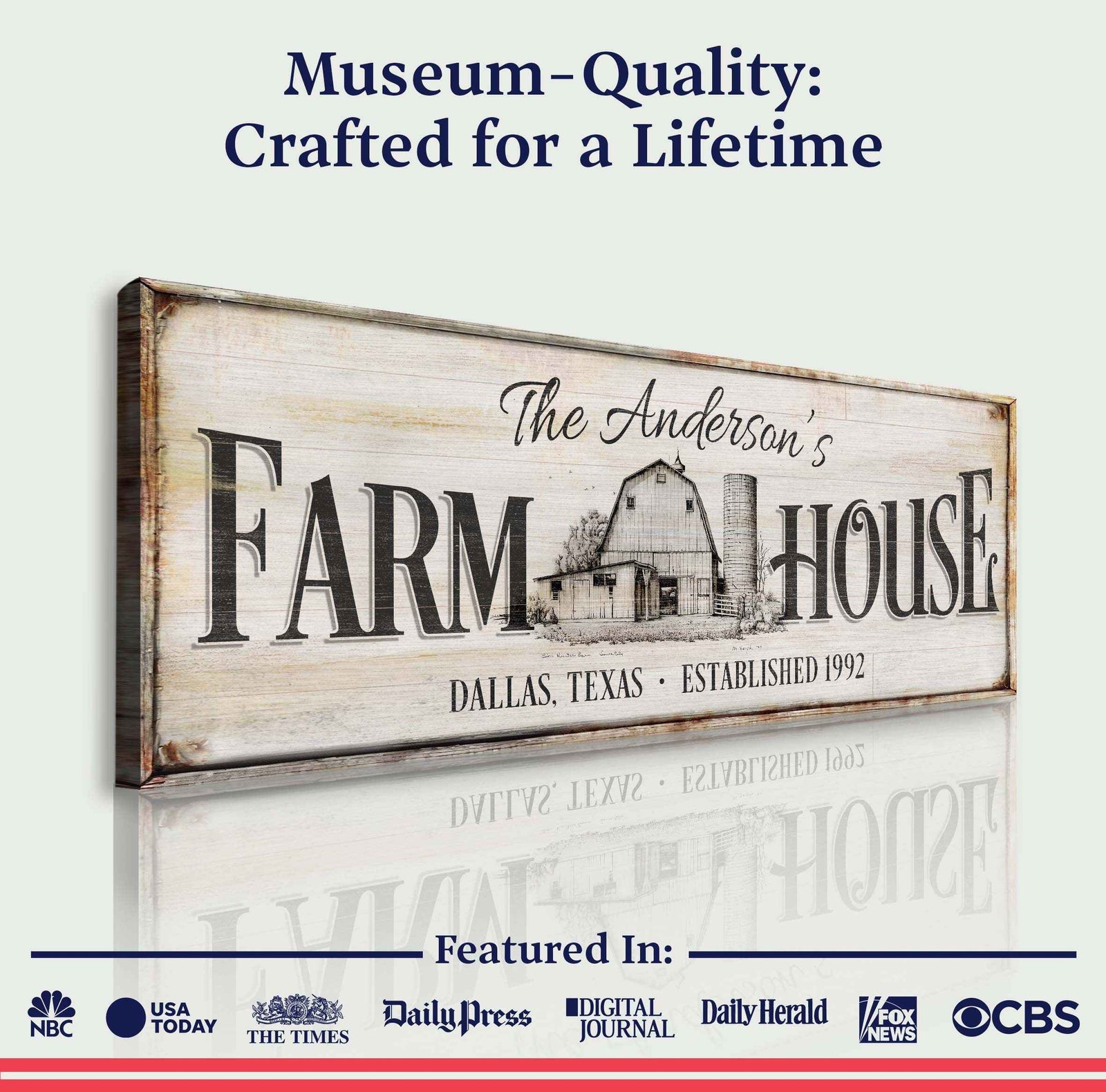 Personalized Rustic Farmhouse Sign