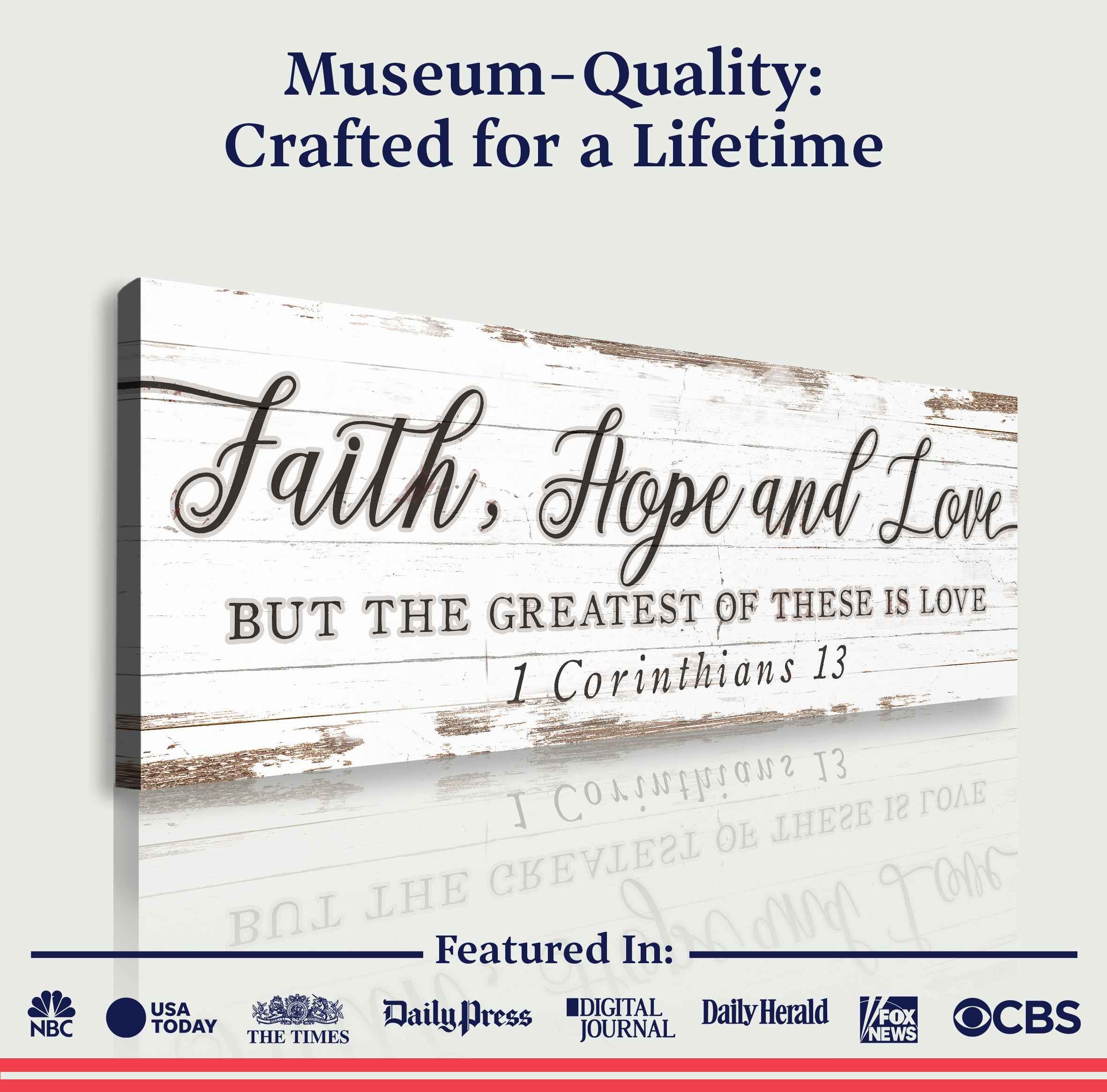 Faith Hope And Love 1 Corinthians 13 Faith Sign III