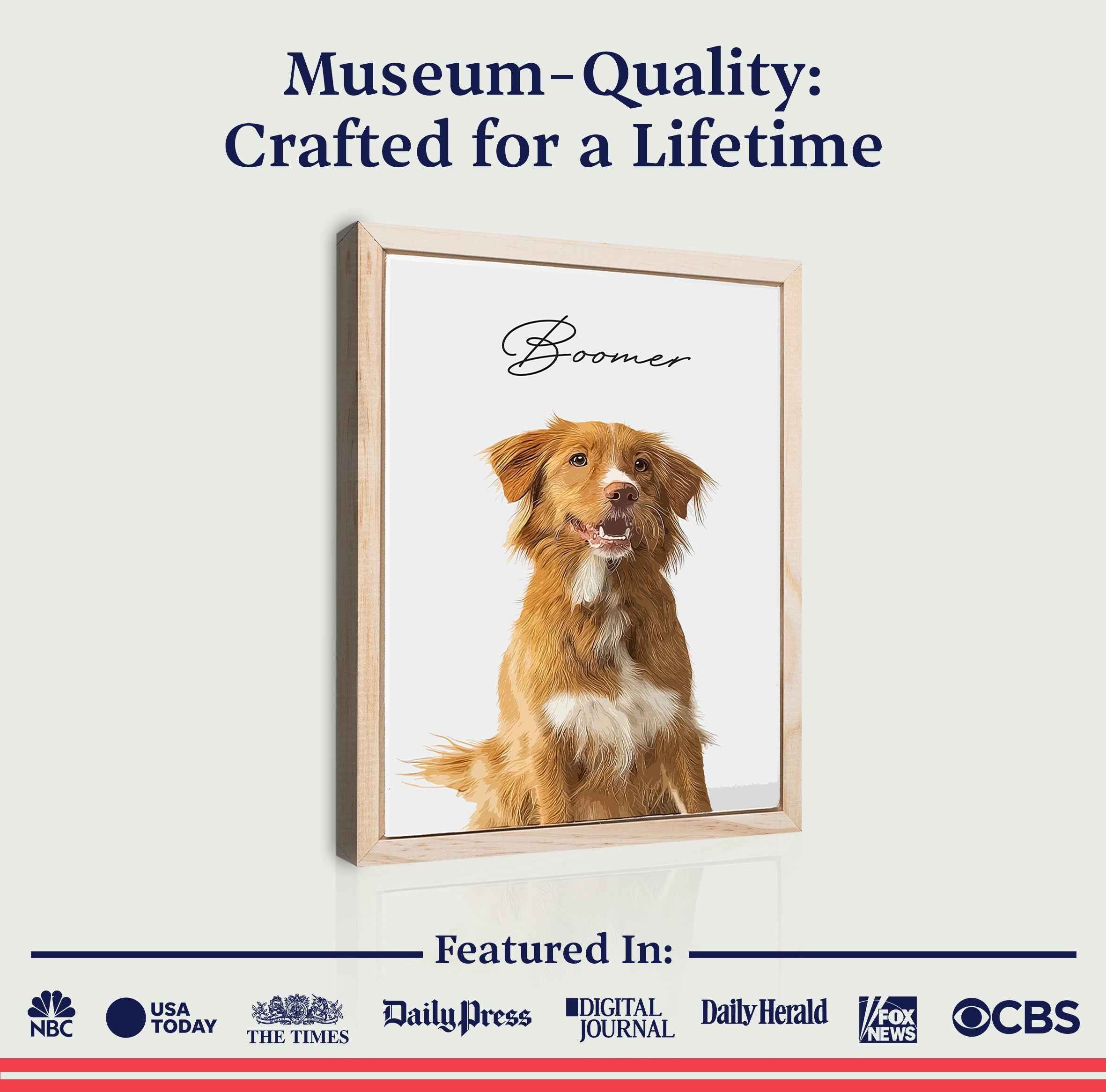 Custom Pet Memorial Portrait Watercolor Sign
