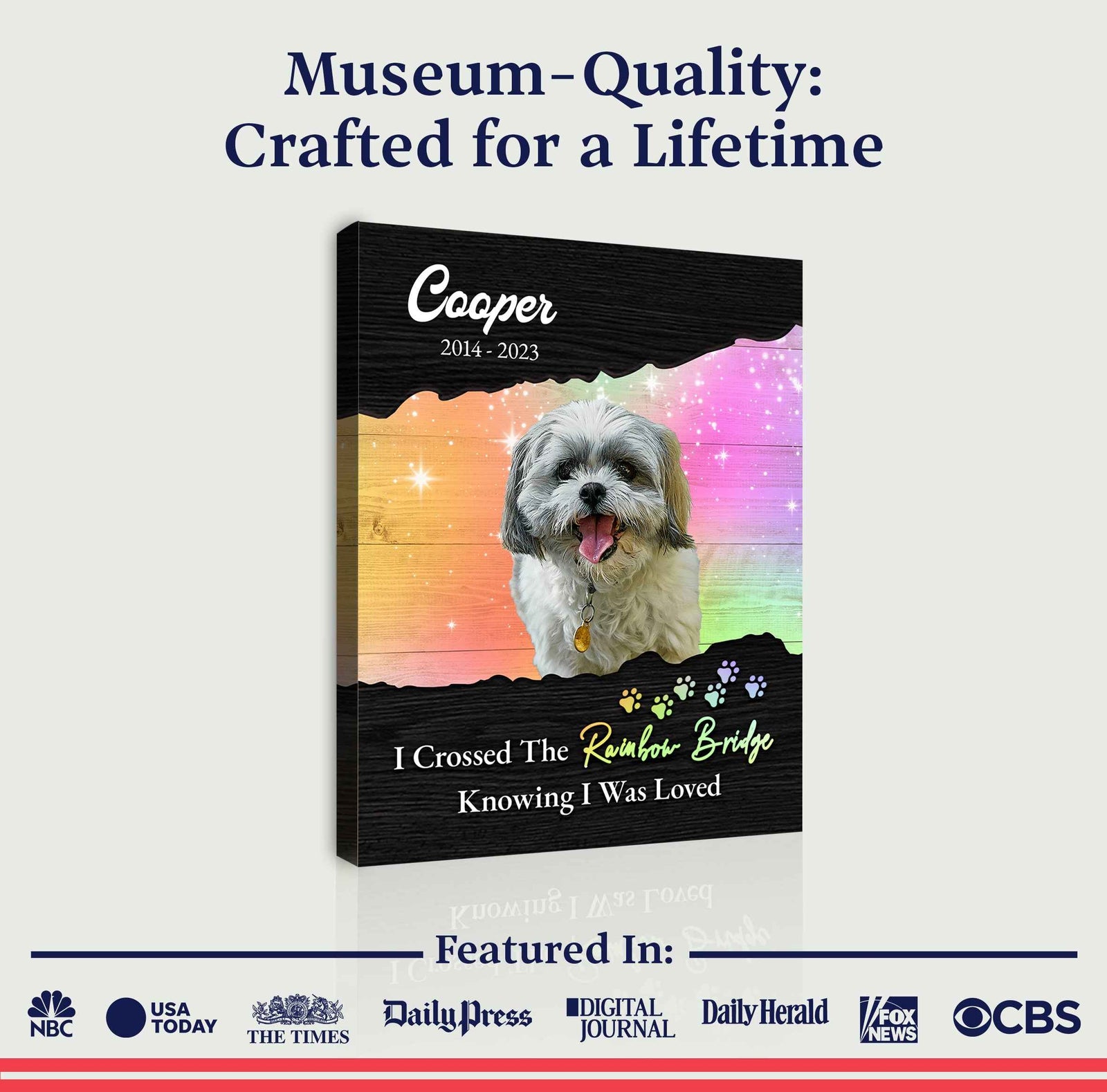 Pet Memorial Sign I Crossed The Rainbow Bridge II