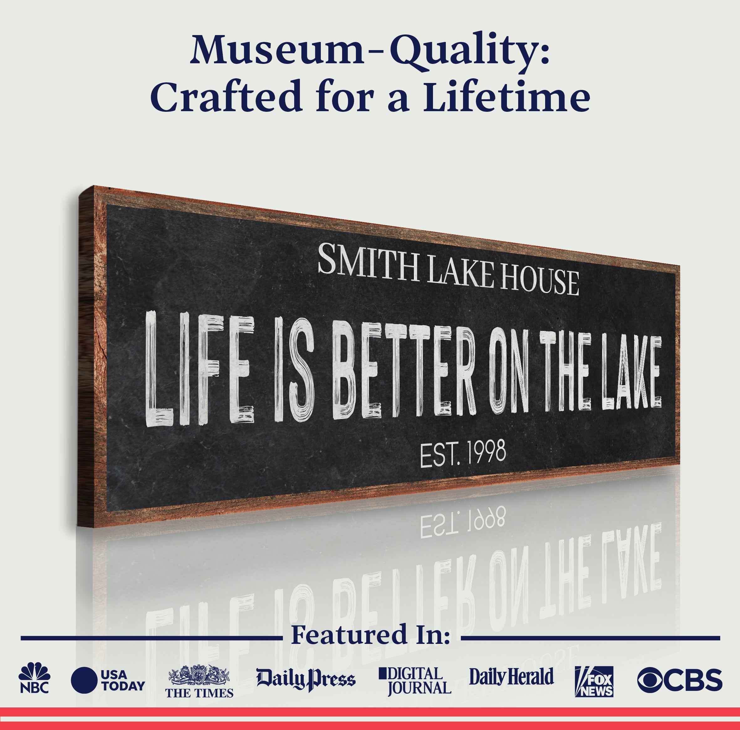 Life Is Better On The Lake Sign III