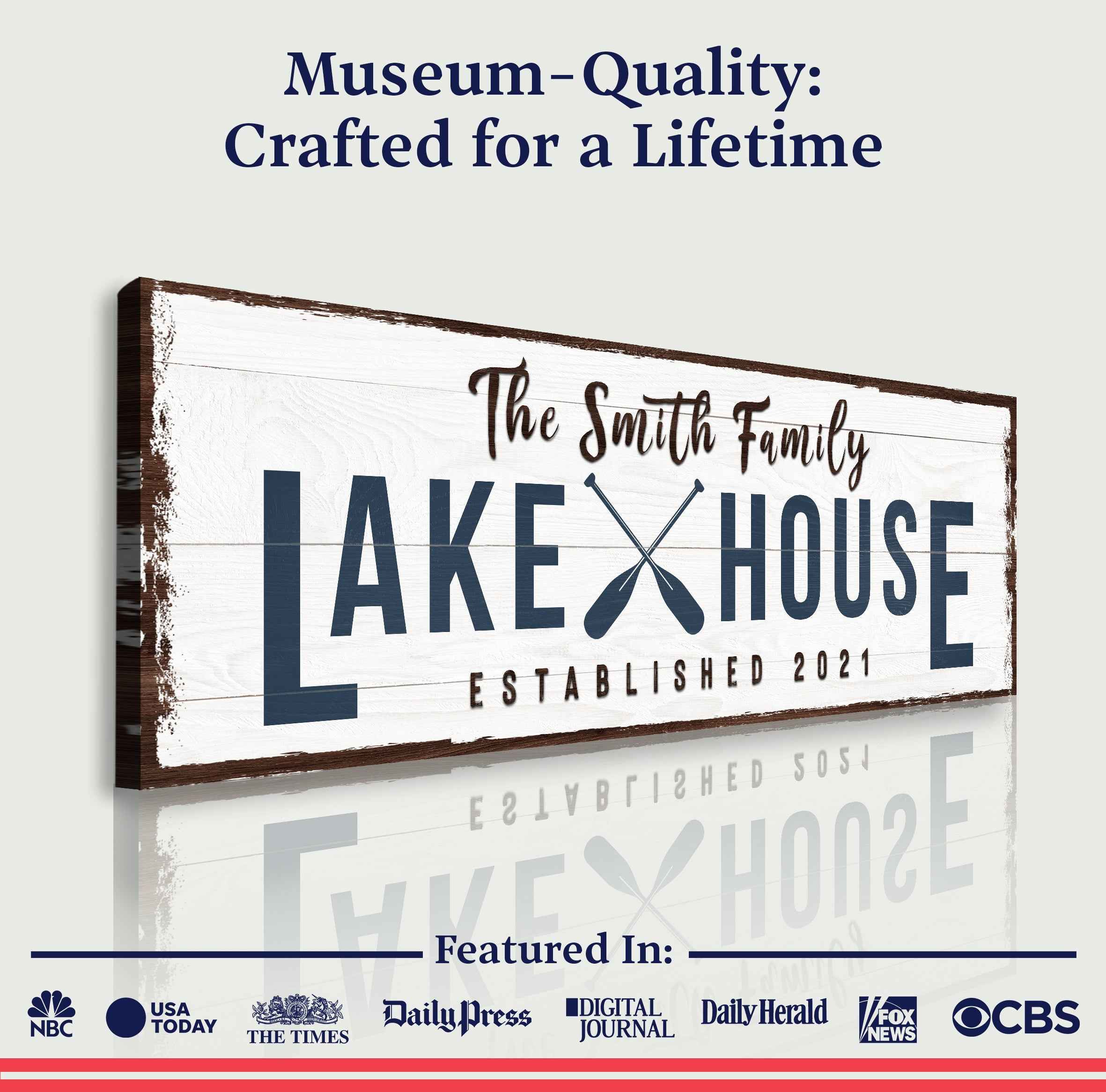 Family Lake House Arrow Sign II