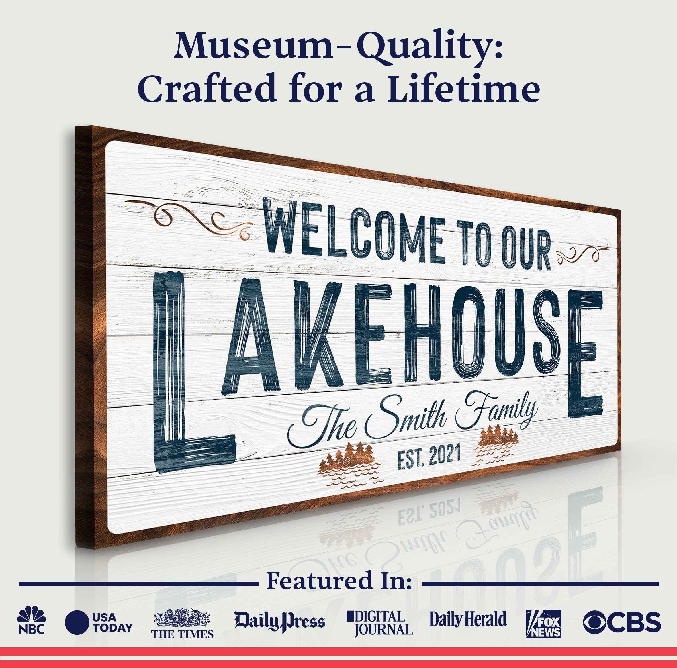 Welcome To Our Lakehouse Sign