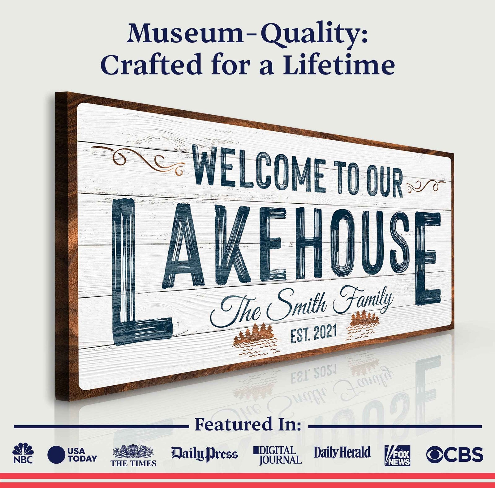 Welcome To Our Lakehouse Sign