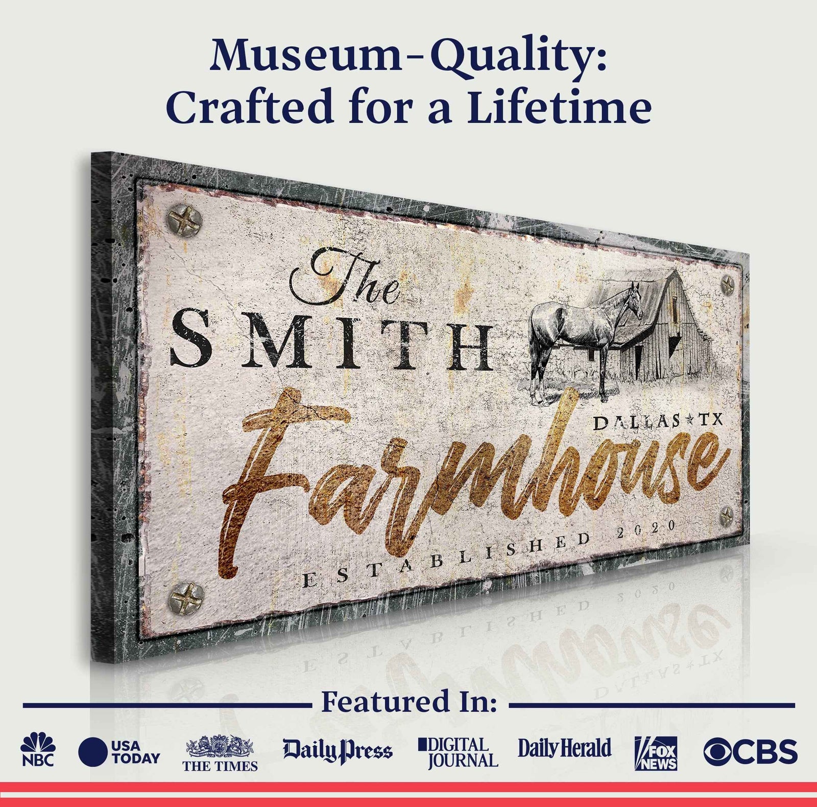 Rustic Horse Farmhouse Sign III