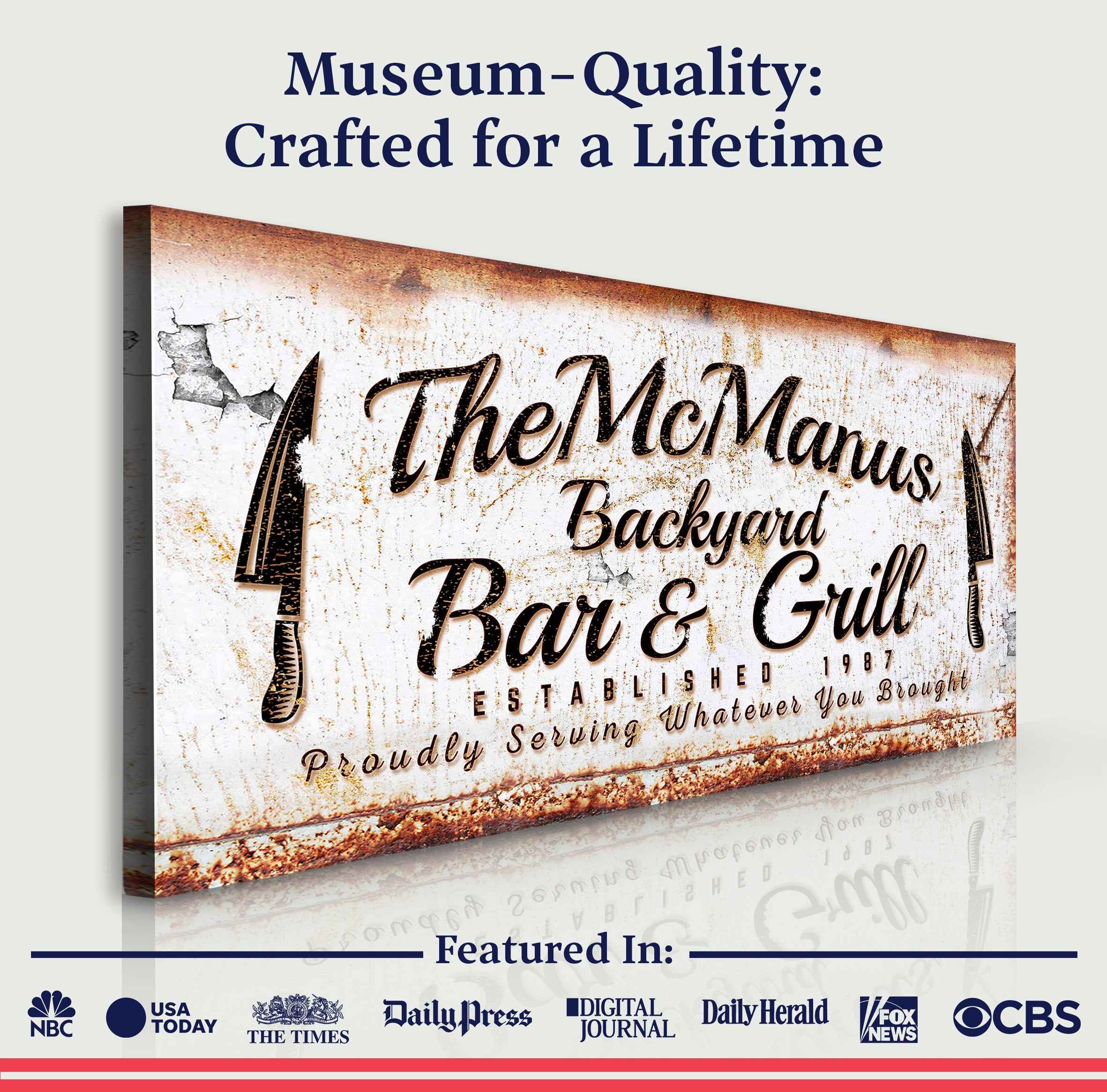 Backyard Bar & Grill Sign IV