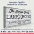 Family Lake House Paddle Sign