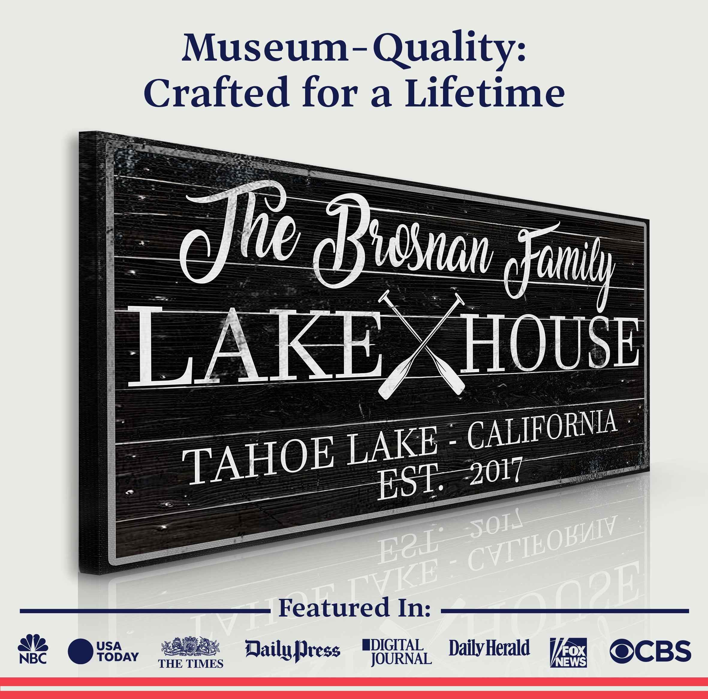 Family Lake House Paddle Sign II