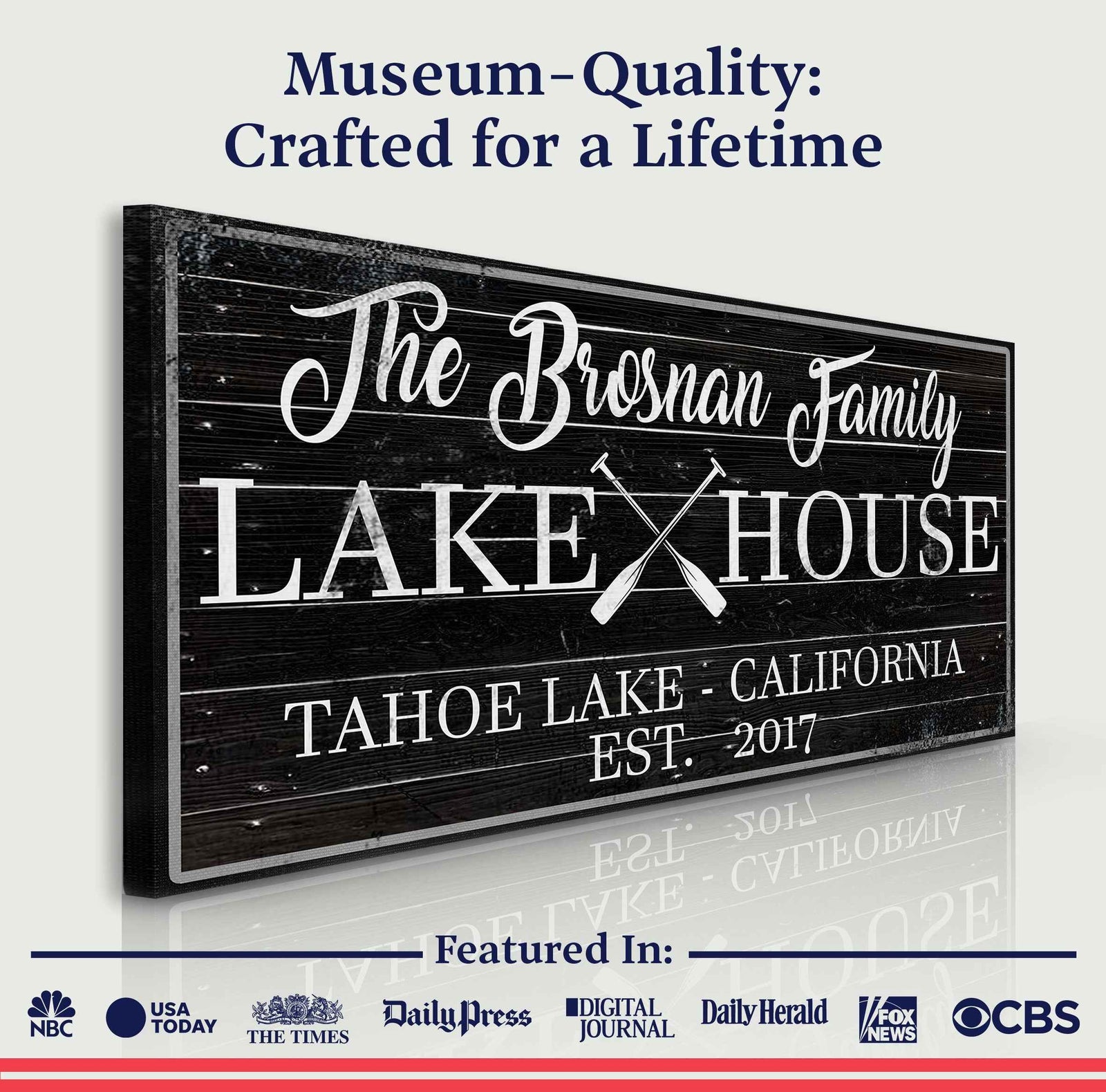 Family Lake House Paddle Sign II