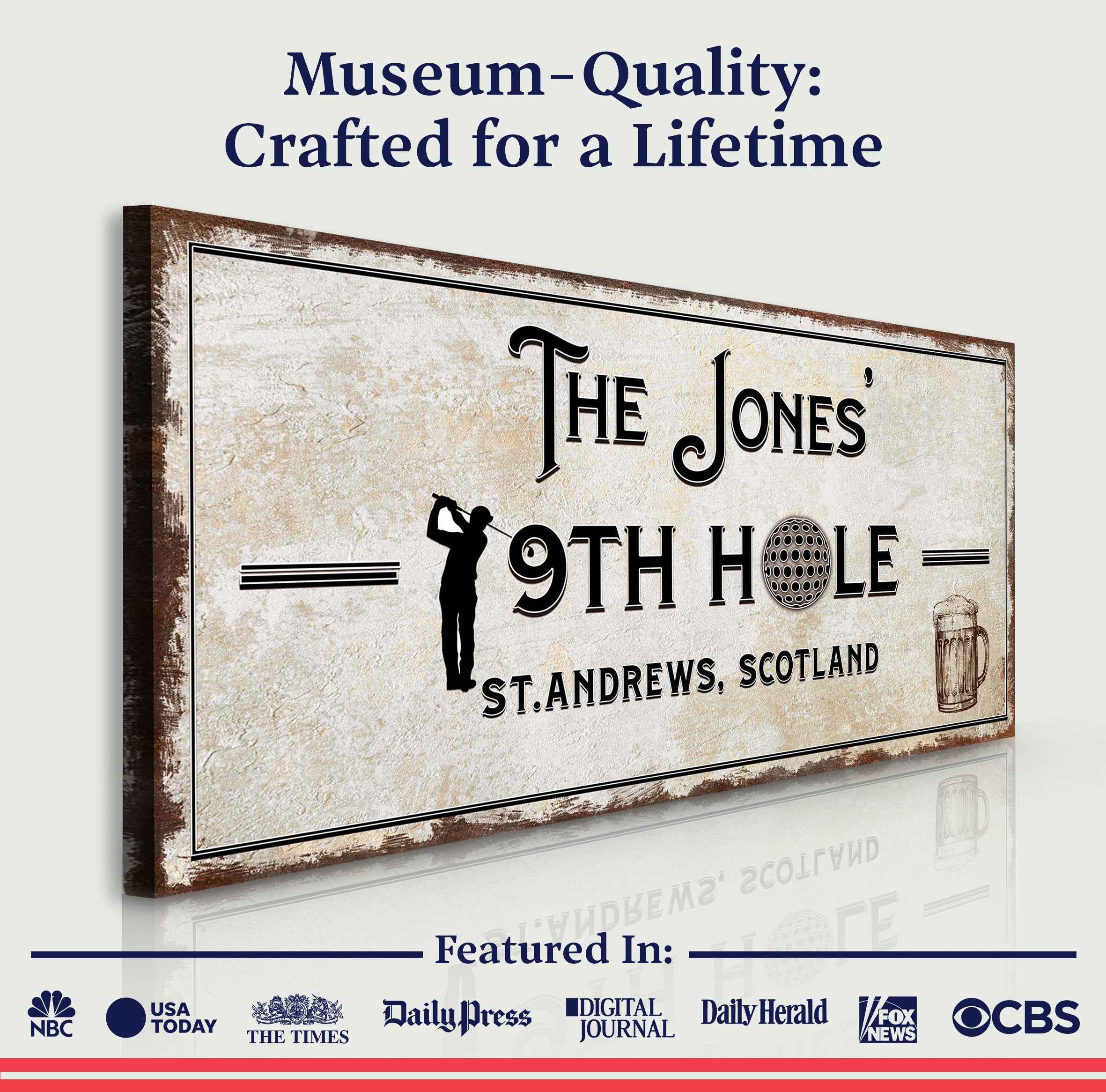 19th Hole Golf Personalized Sign