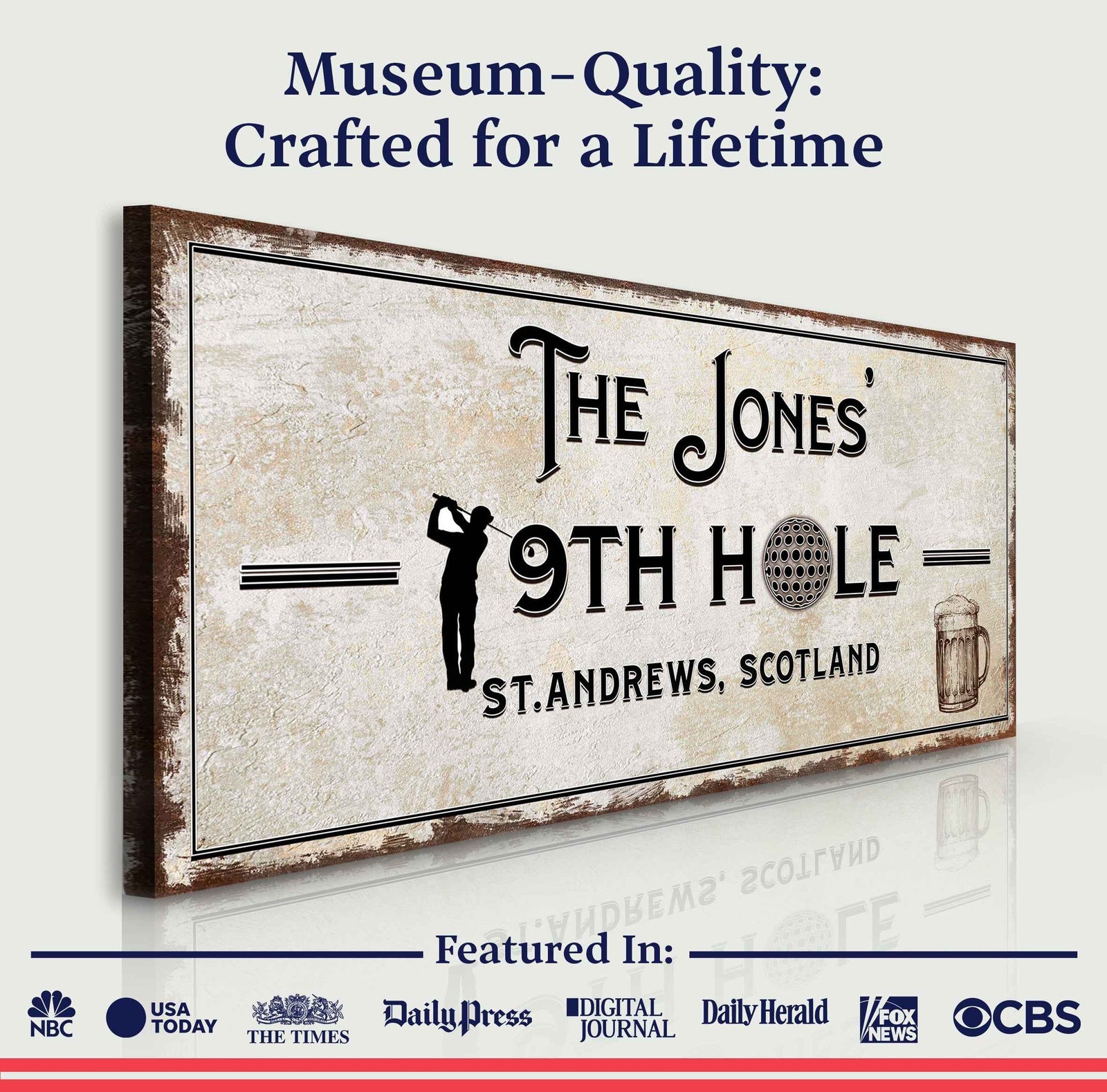 19th Hole Golf Personalized Sign