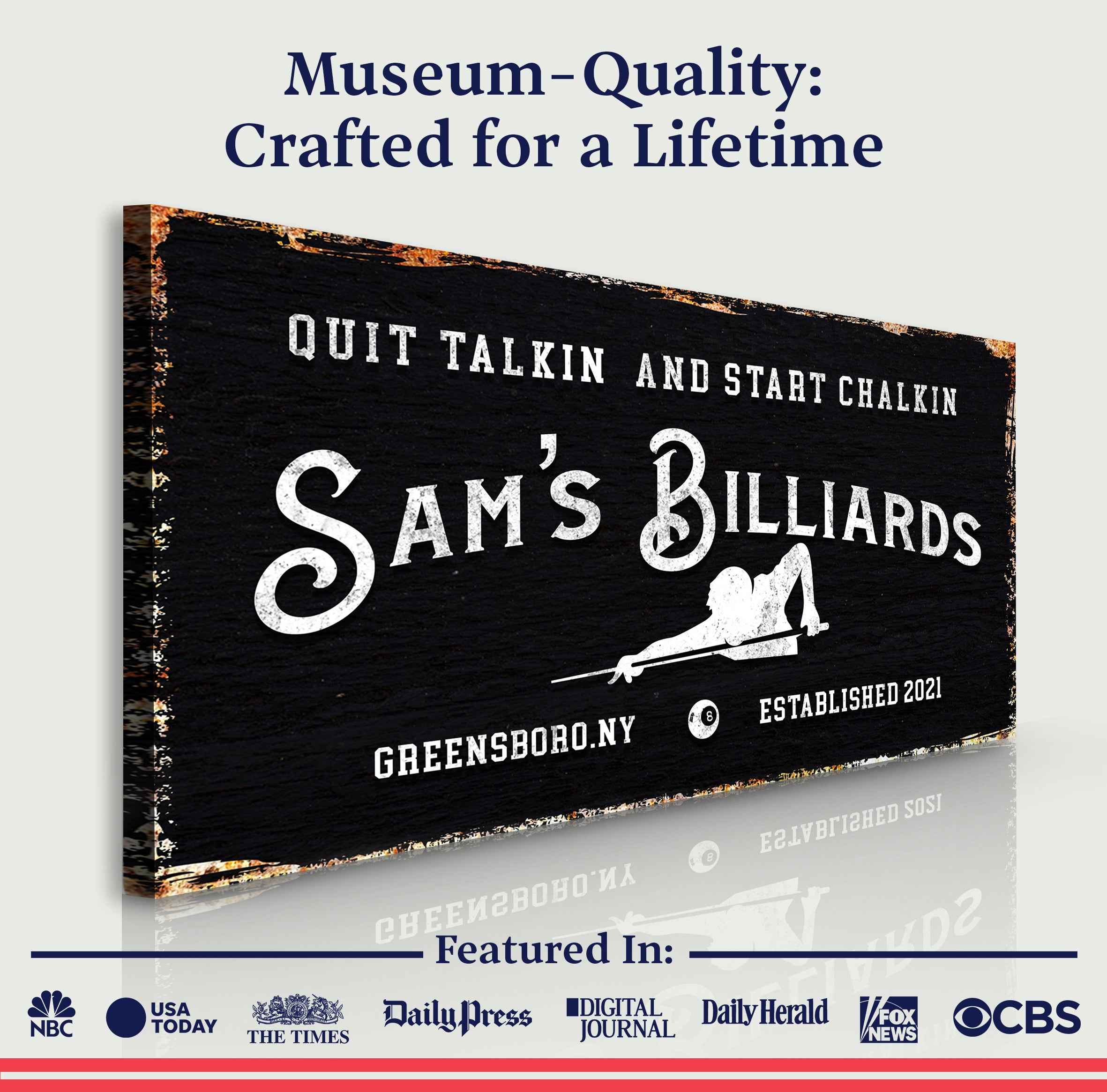 Billiards Room Sign