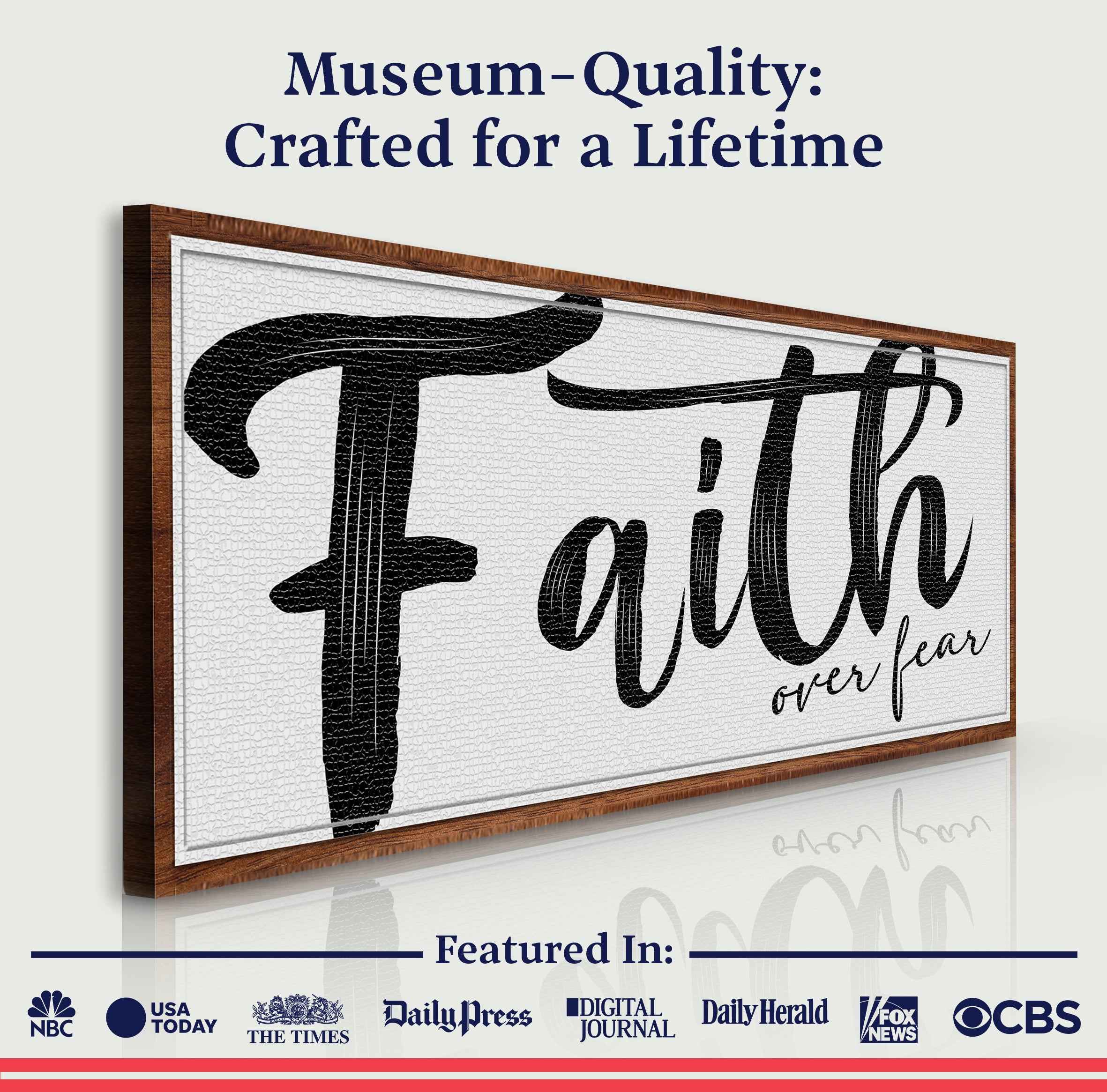 Faith Over Fear Faith Sign II