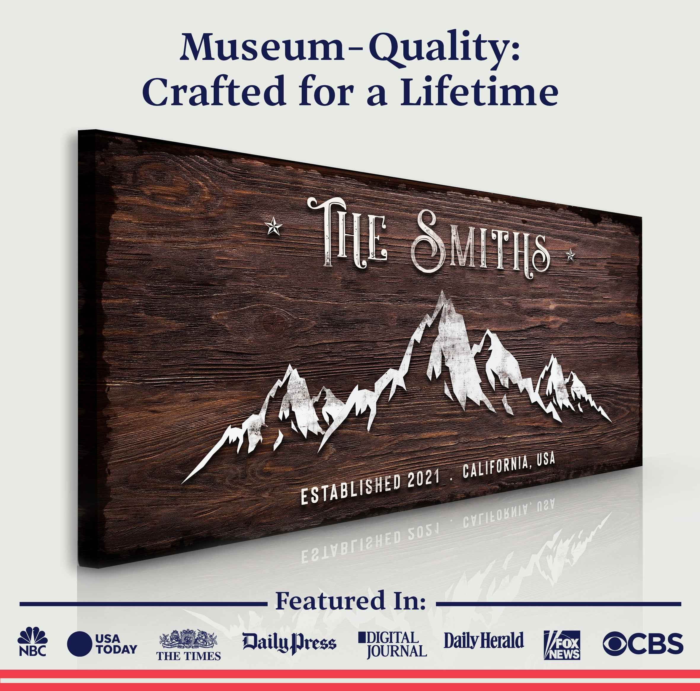 Family Mountain Home Sign