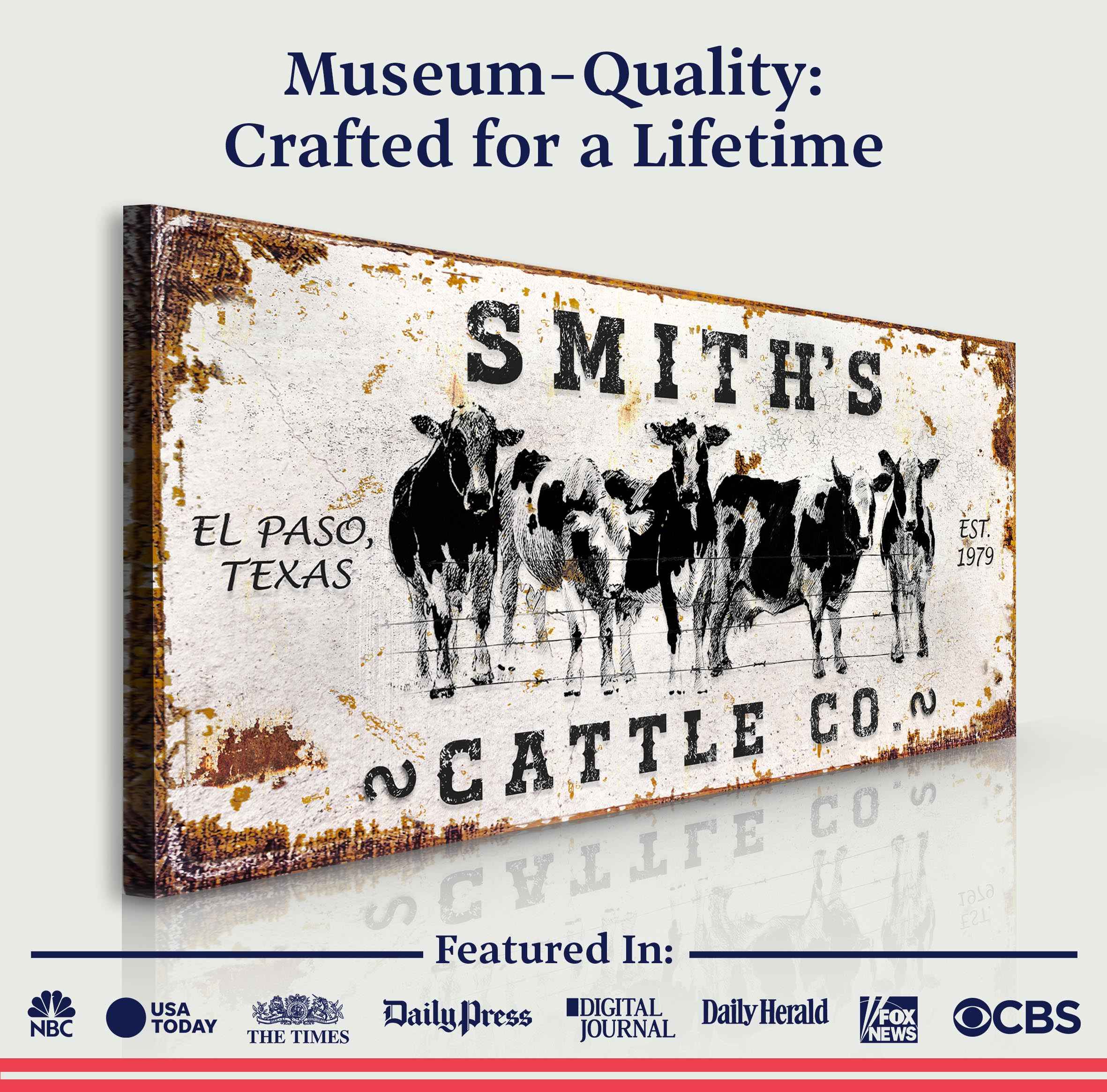 Personalized Cattle Sign II