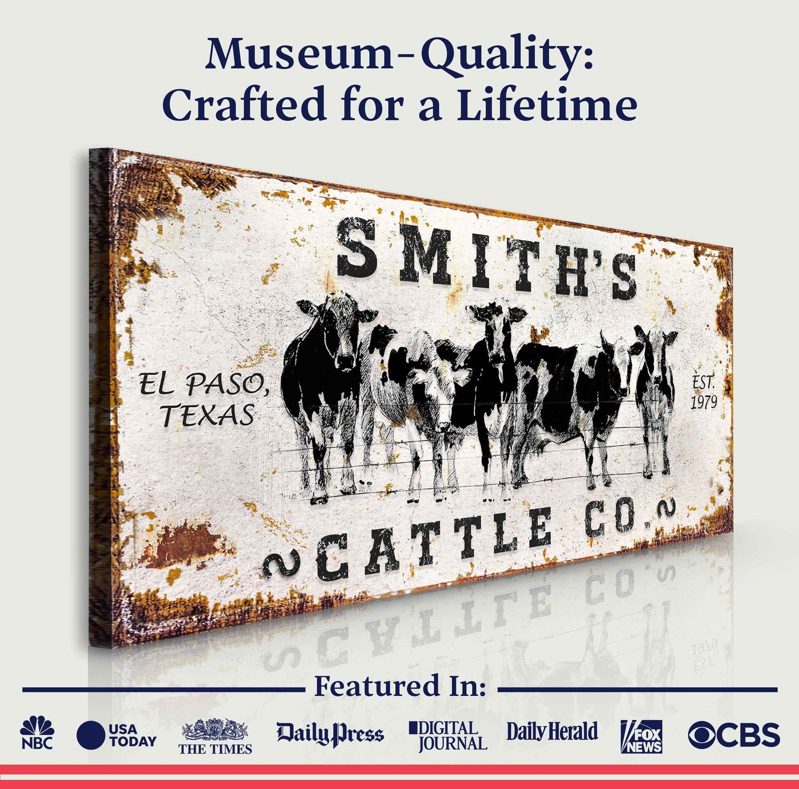 Personalized Cattle Sign II