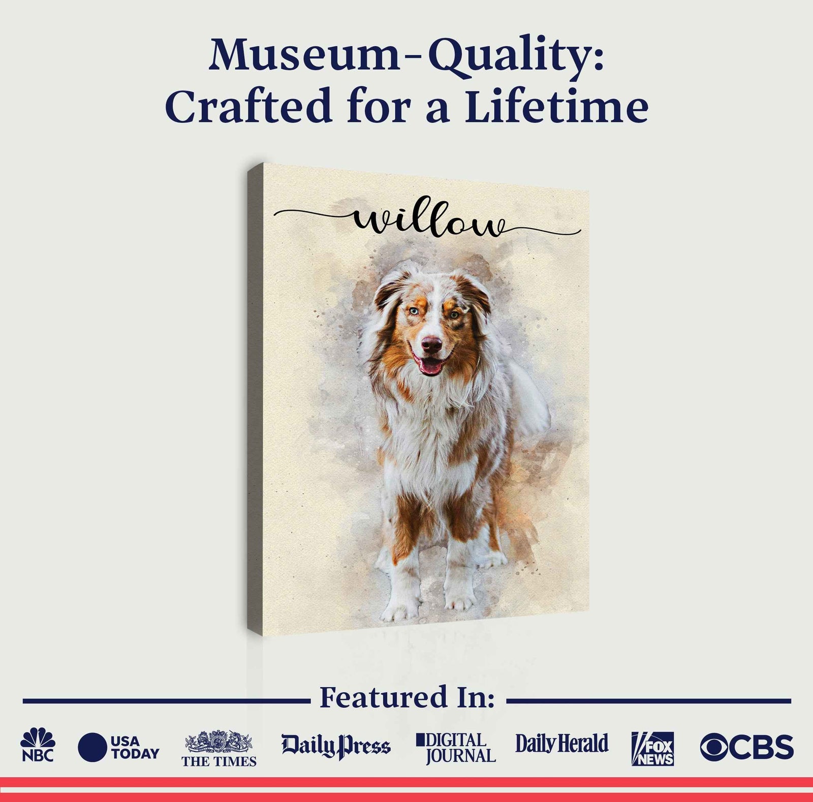 Pet Memorial Watercolor Portrait Sign II