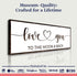 Love You To The Moon And Back Sign II