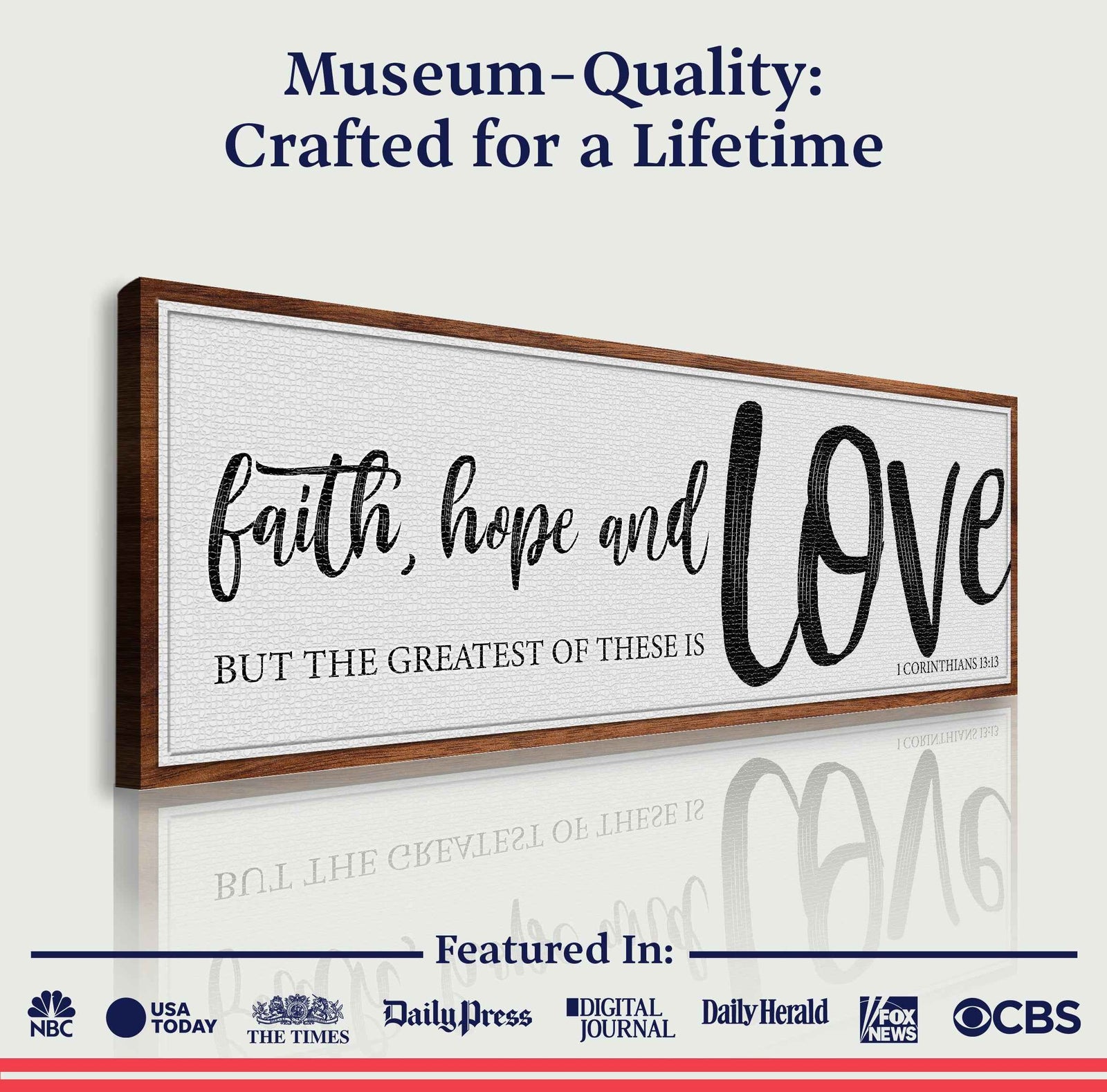 Faith Hope And Love 1 Corinthians 13:13 Faith Sign II