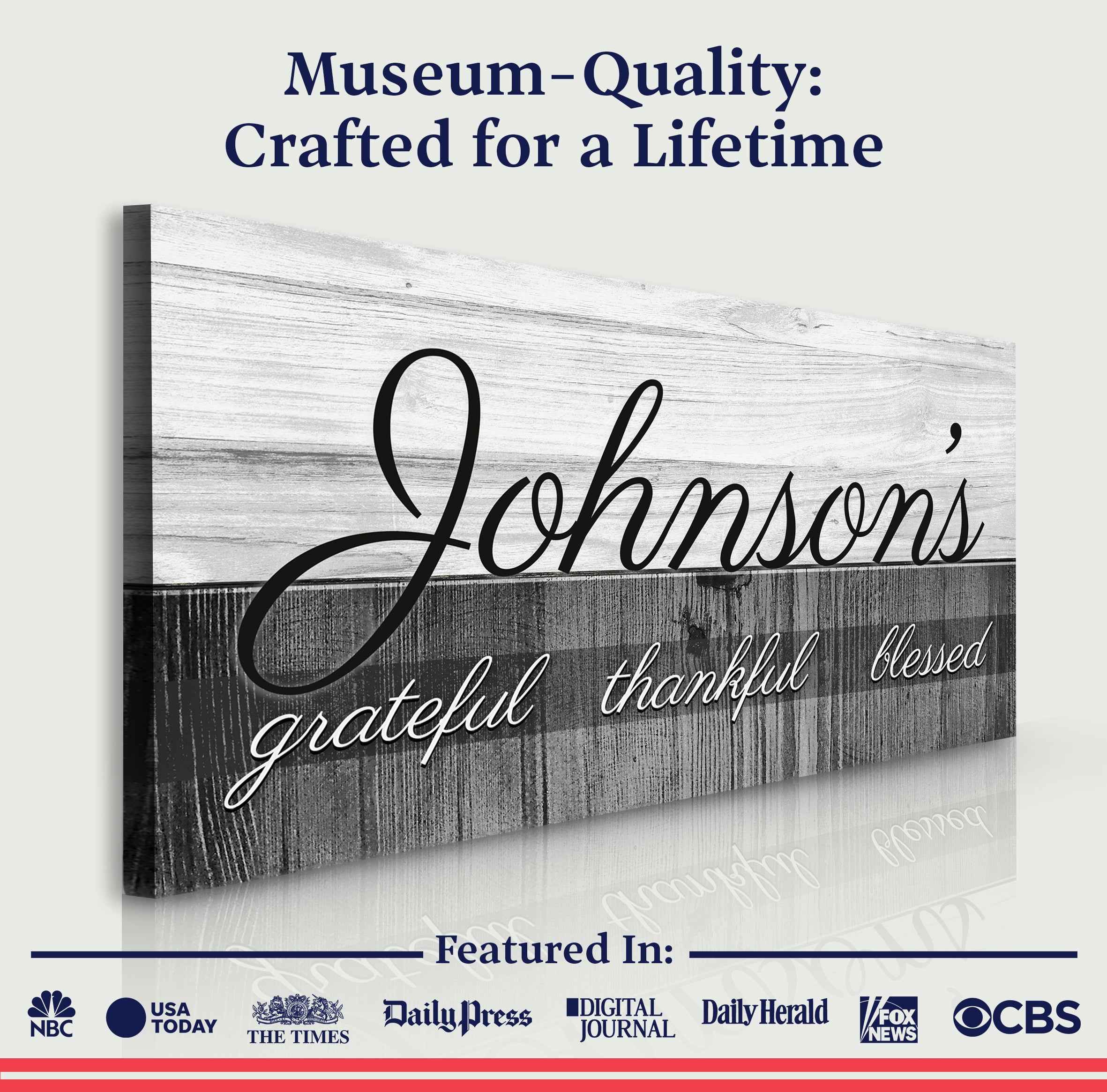 Family Grateful Sign