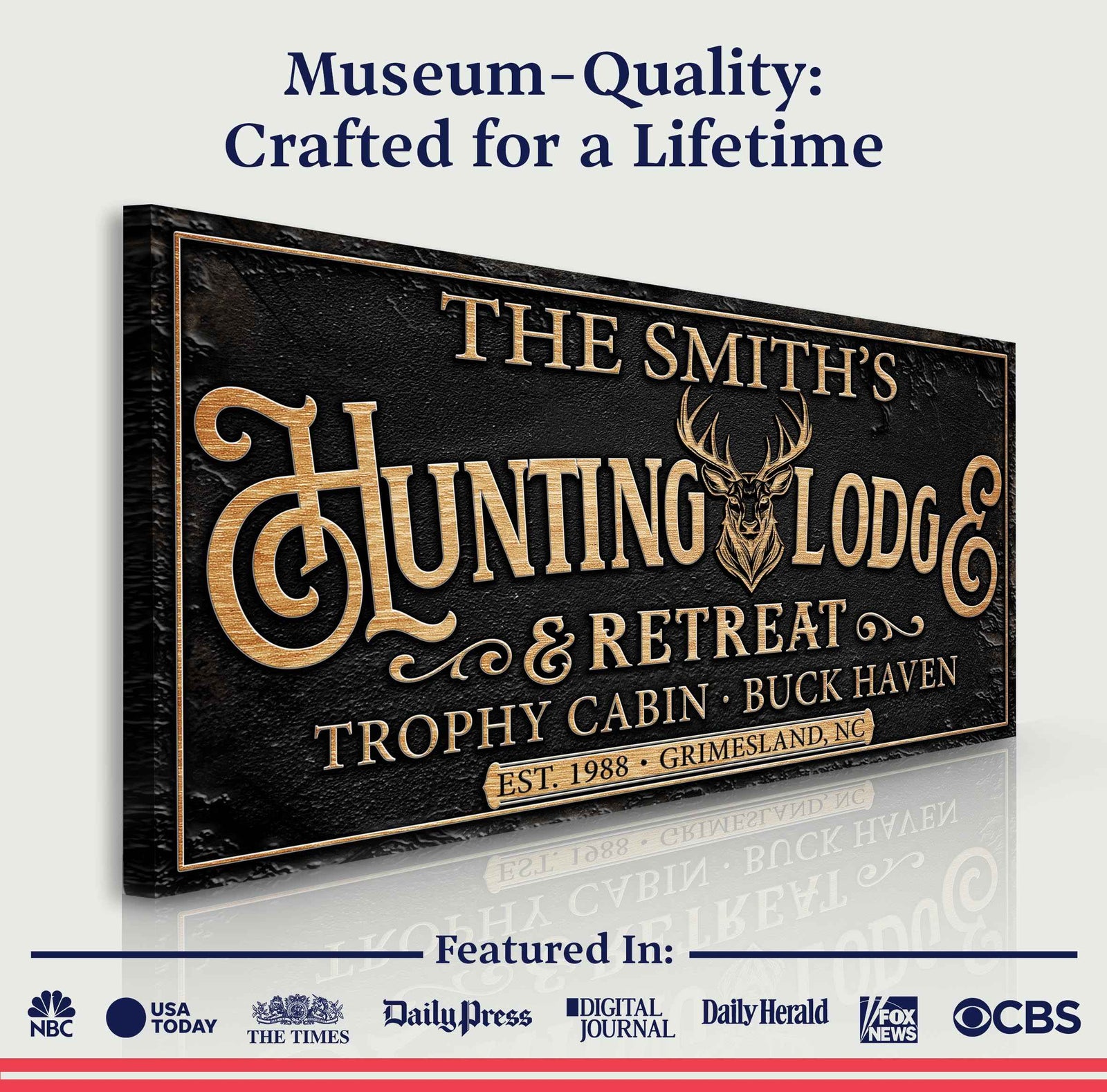 Family Hunting Lodge Retreat Sign